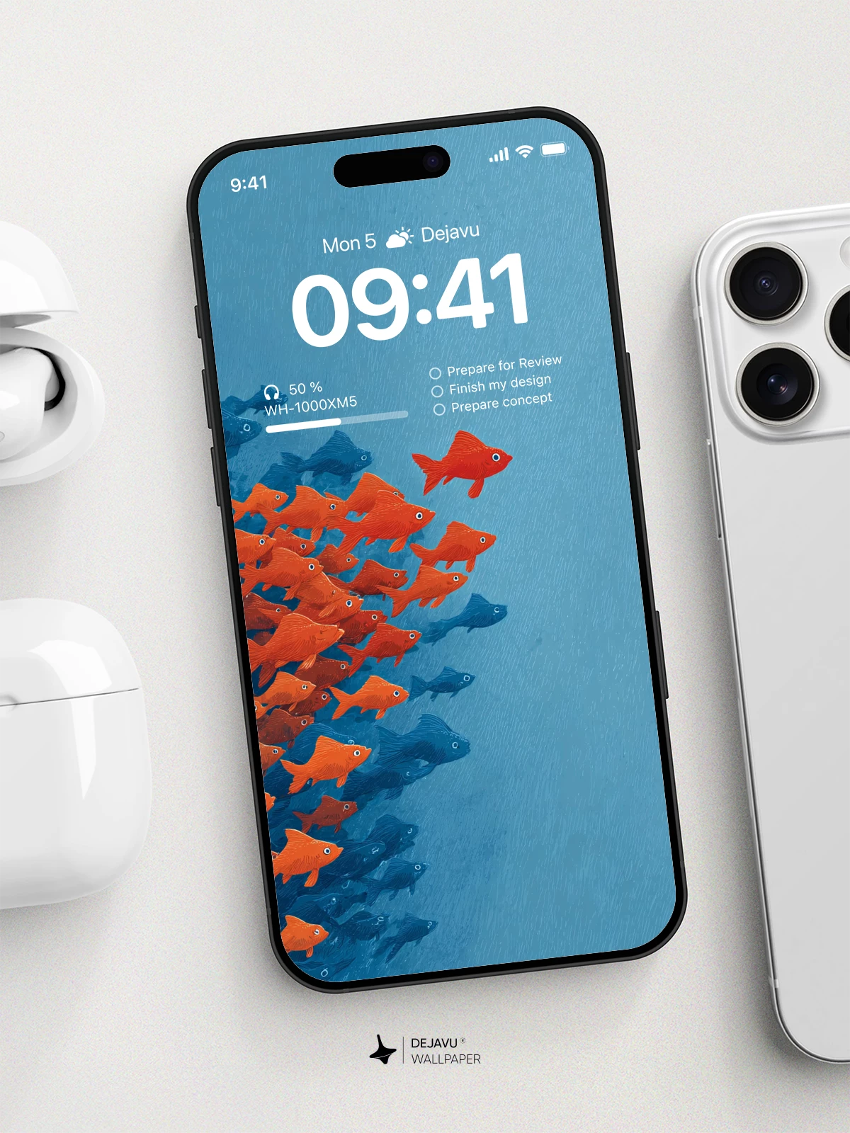 Orange and Blue Fish Wallpaper 4K for Mobile Background