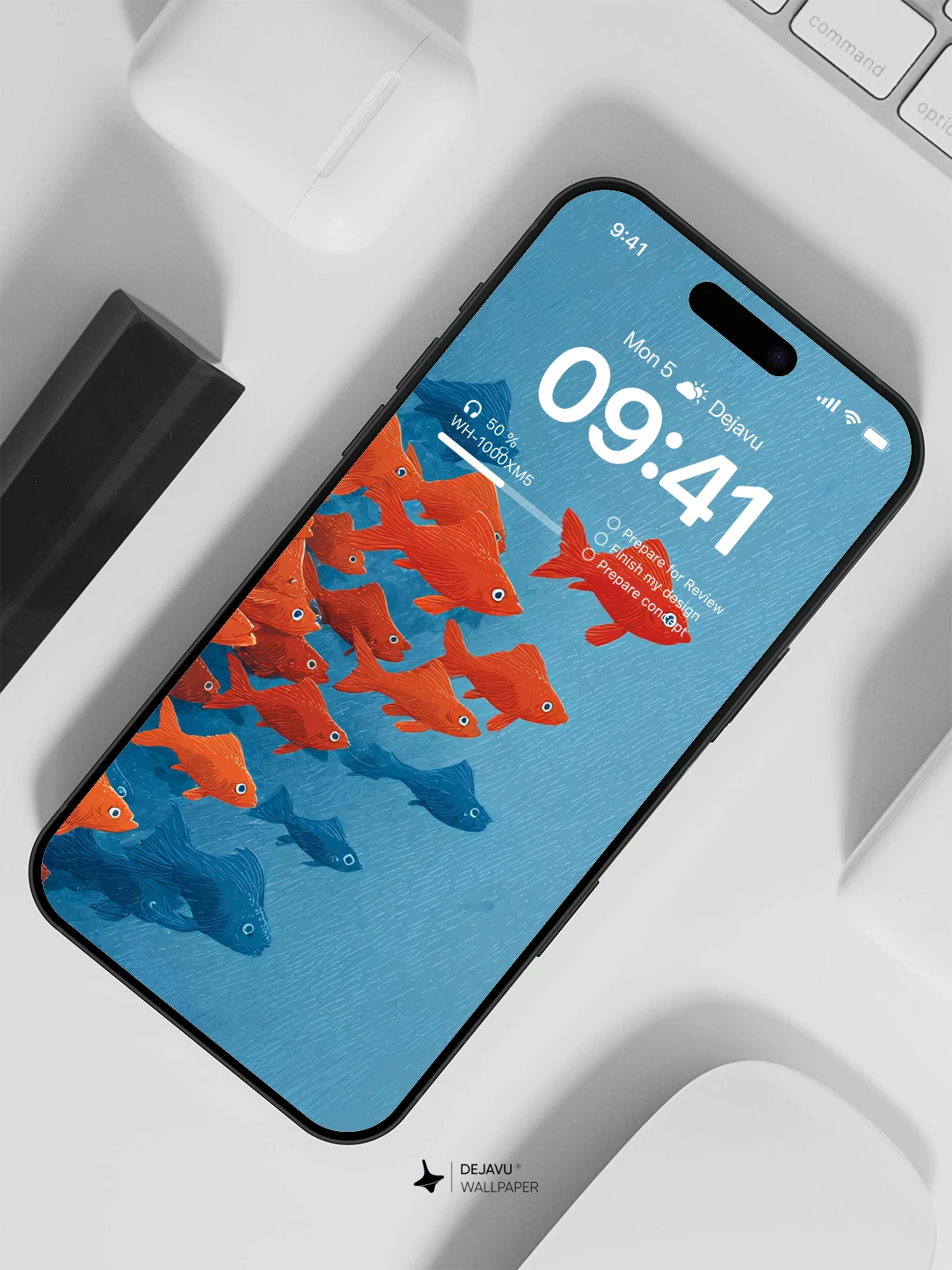 Orange and Blue Fish Wallpaper 4K for Mobile Background