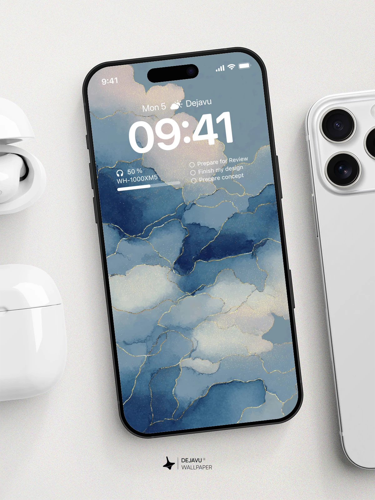 Blue Abstract Wallpaper 4K for iPhone Lock Screen