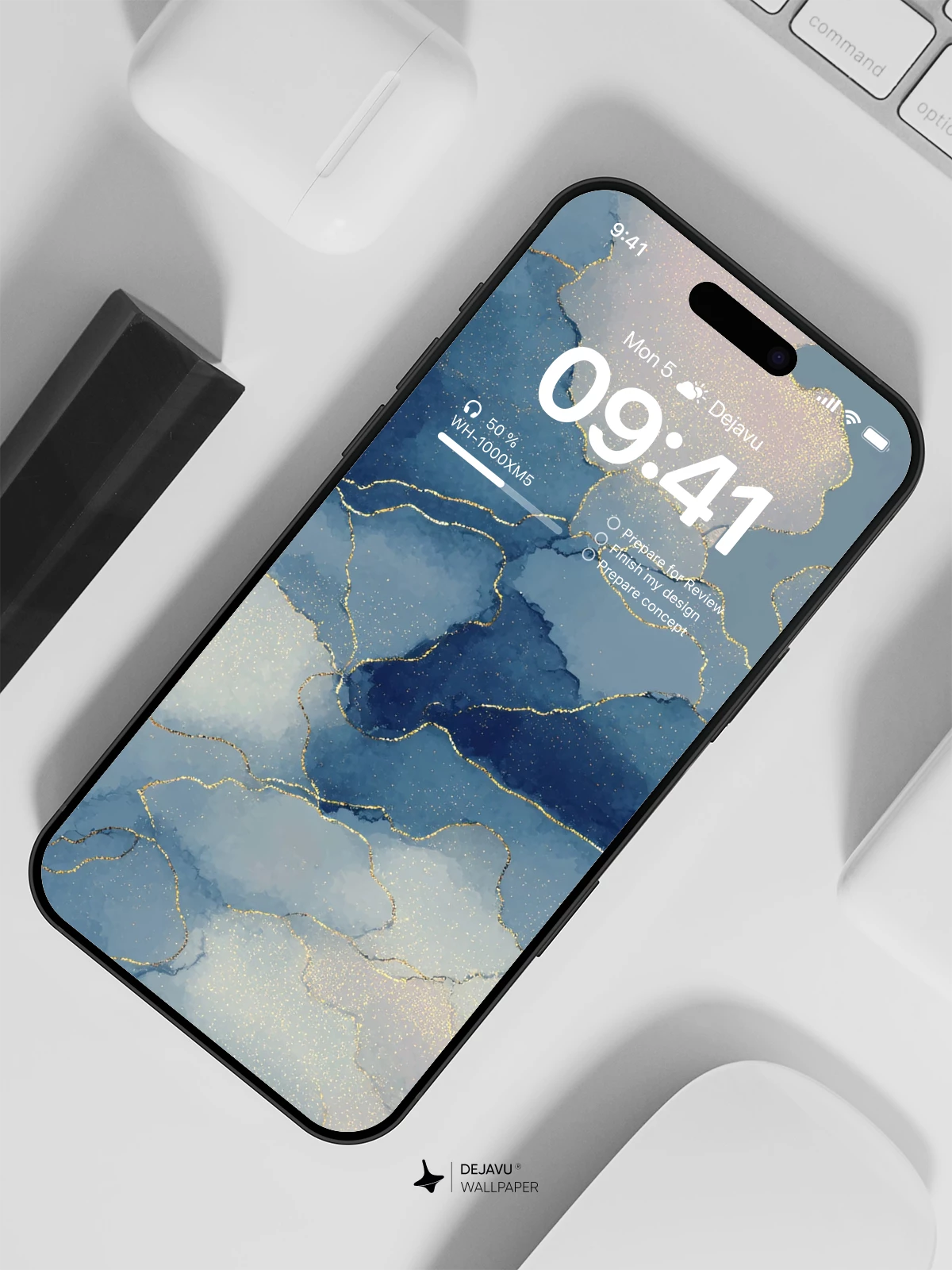 Blue Abstract Wallpaper 4K for iPhone Lock Screen