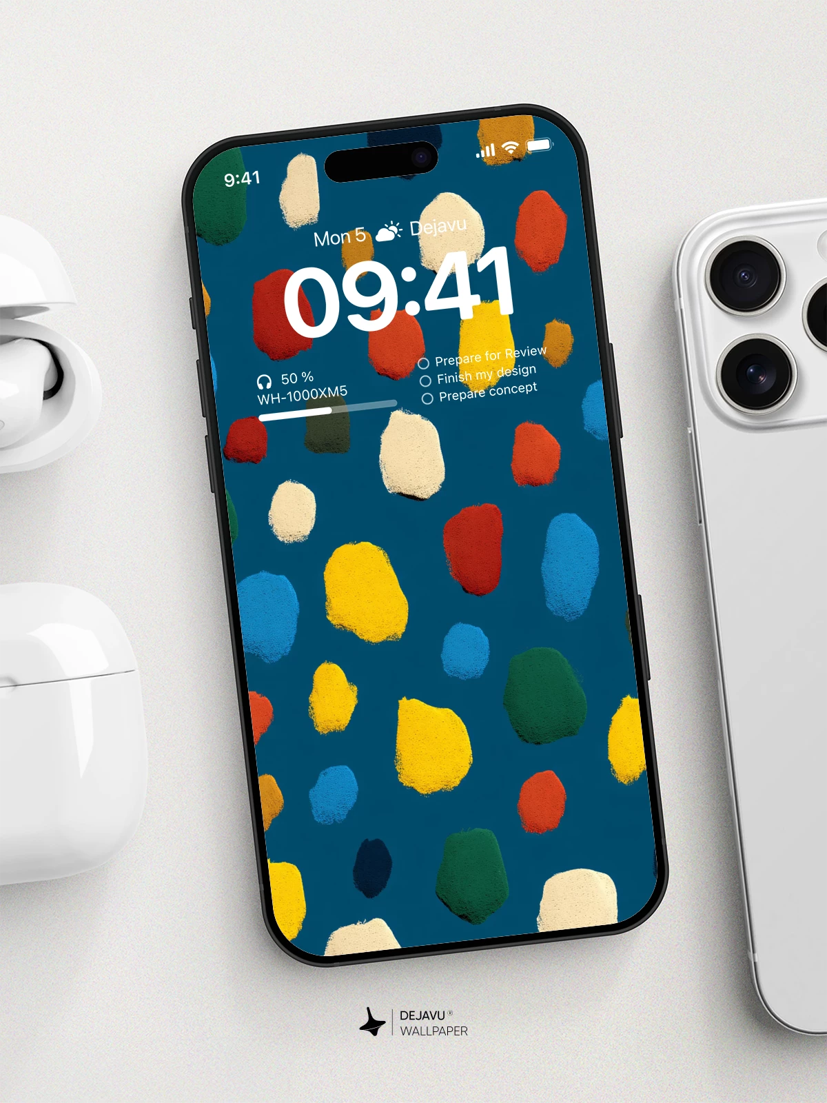 Abstract Colorful Dots Wallpaper 4K for iPhone Lock Screen