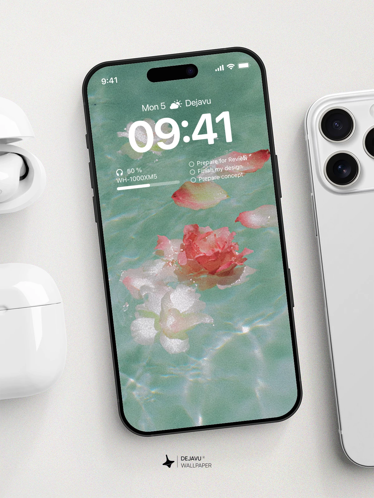 Floating Flower Petals Wallpaper 4K for iPhone Lock Screen