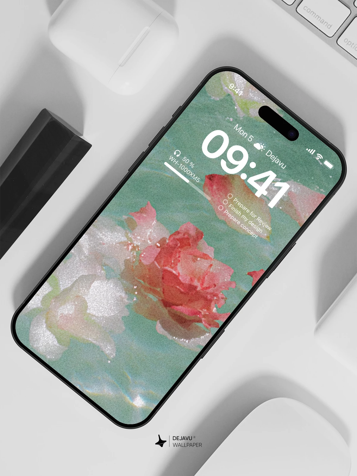 Floating Flower Petals Wallpaper 4K for iPhone Lock Screen