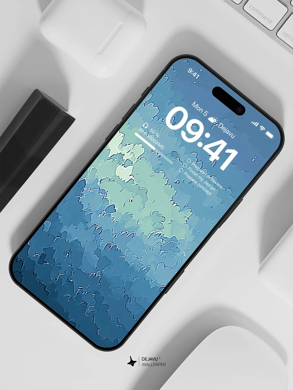 Blue Gradient Abstract Wallpaper 4K for Mobile Background