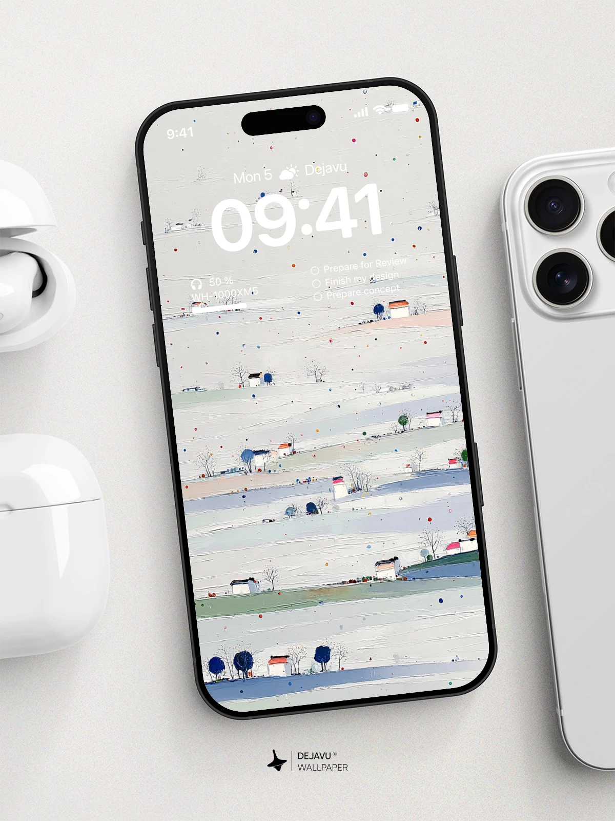 Minimalist Snowy Landscape Wallpaper 4K for iPhone Lock Screen