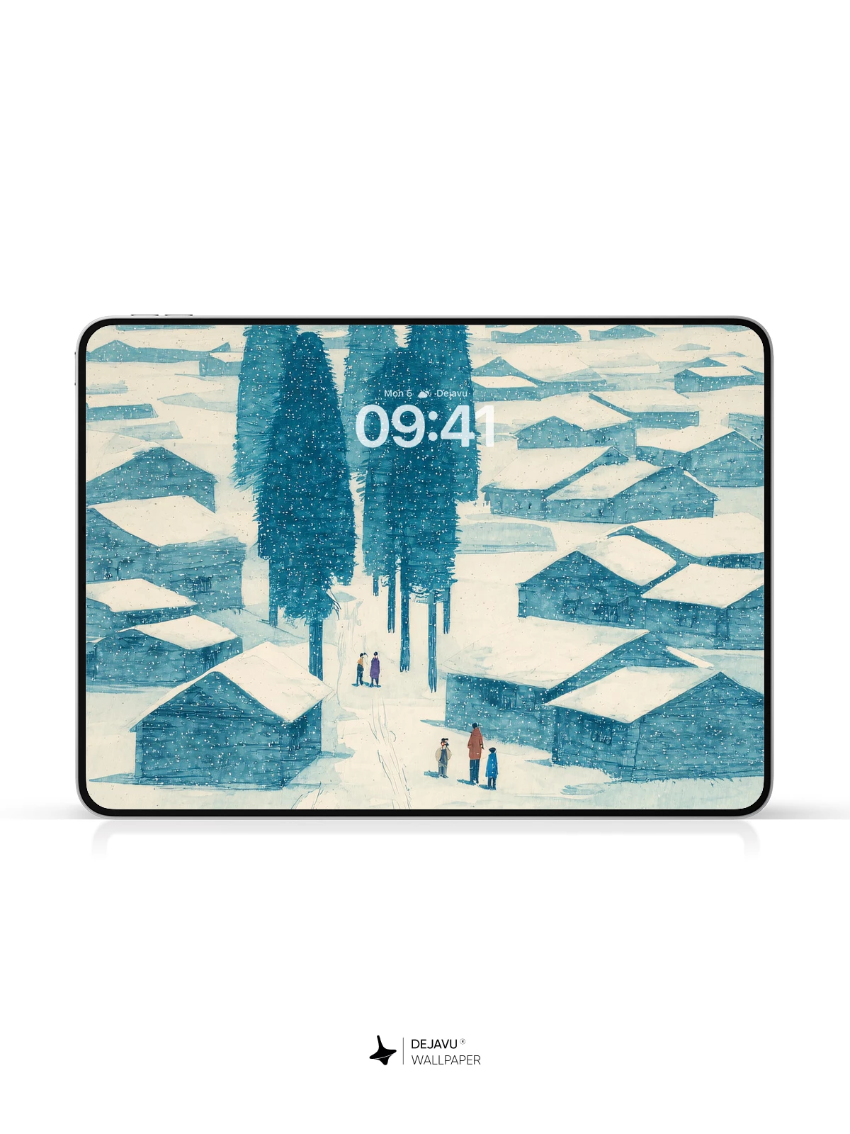 Snowy Village Wallpaper 4K for iPhone Lock Screen