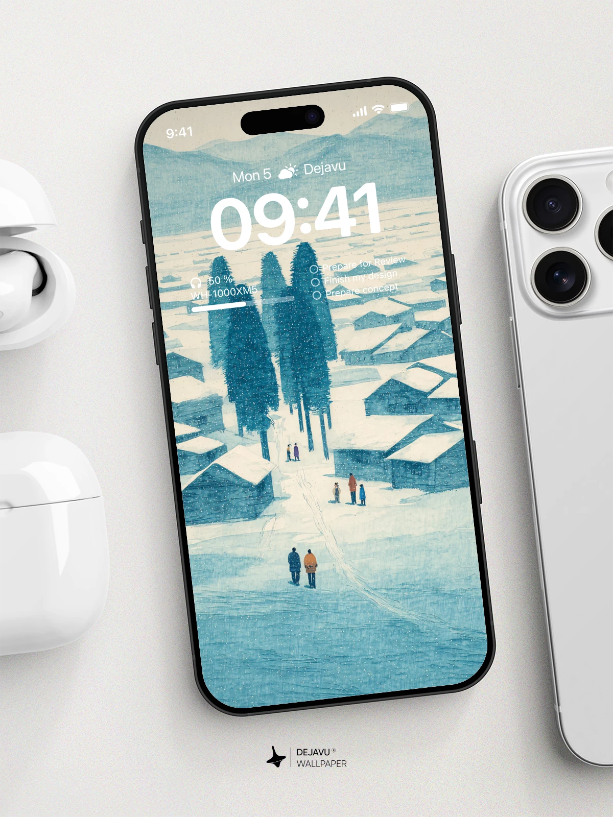 Snowy Village Wallpaper 4K for iPhone Lock Screen