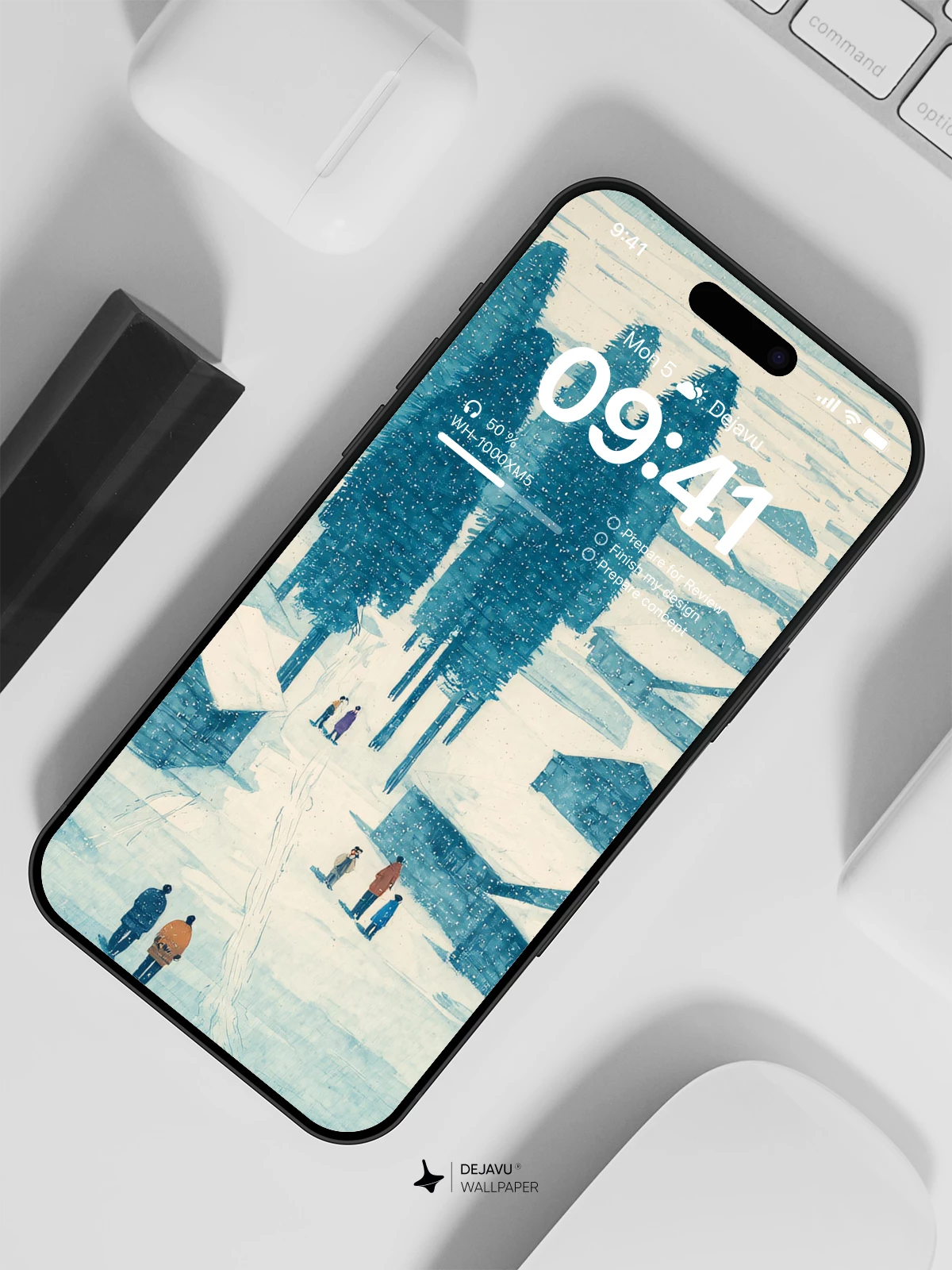Snowy Village Wallpaper 4K for iPhone Lock Screen