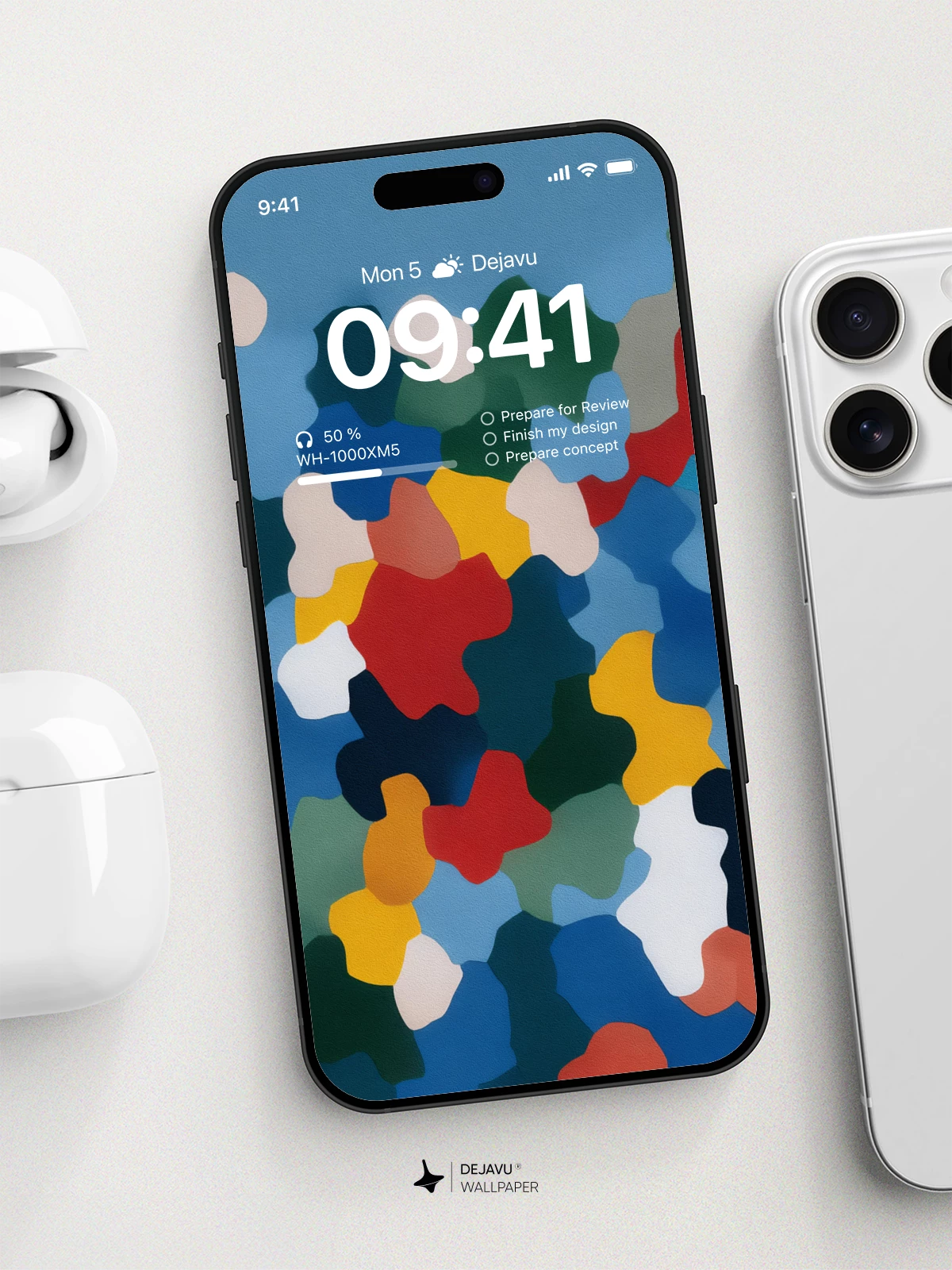 Abstract Colorful Camouflage Wallpaper 4K for iPhone Lock Screen