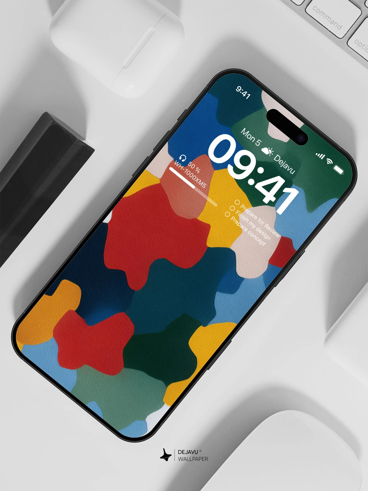 Abstract Colorful Camouflage Wallpaper 4K for iPhone Lock Screen