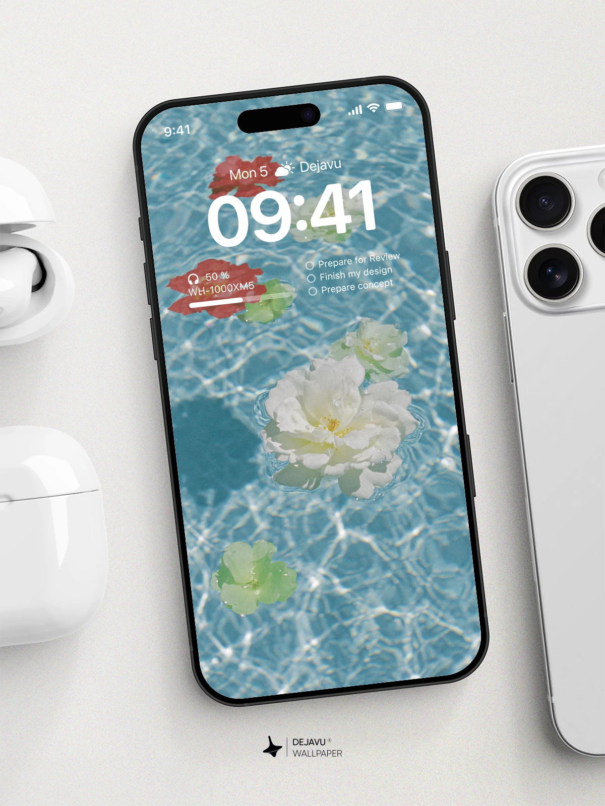Floating Flowers Wallpaper 4K for iPhone Lock Screen