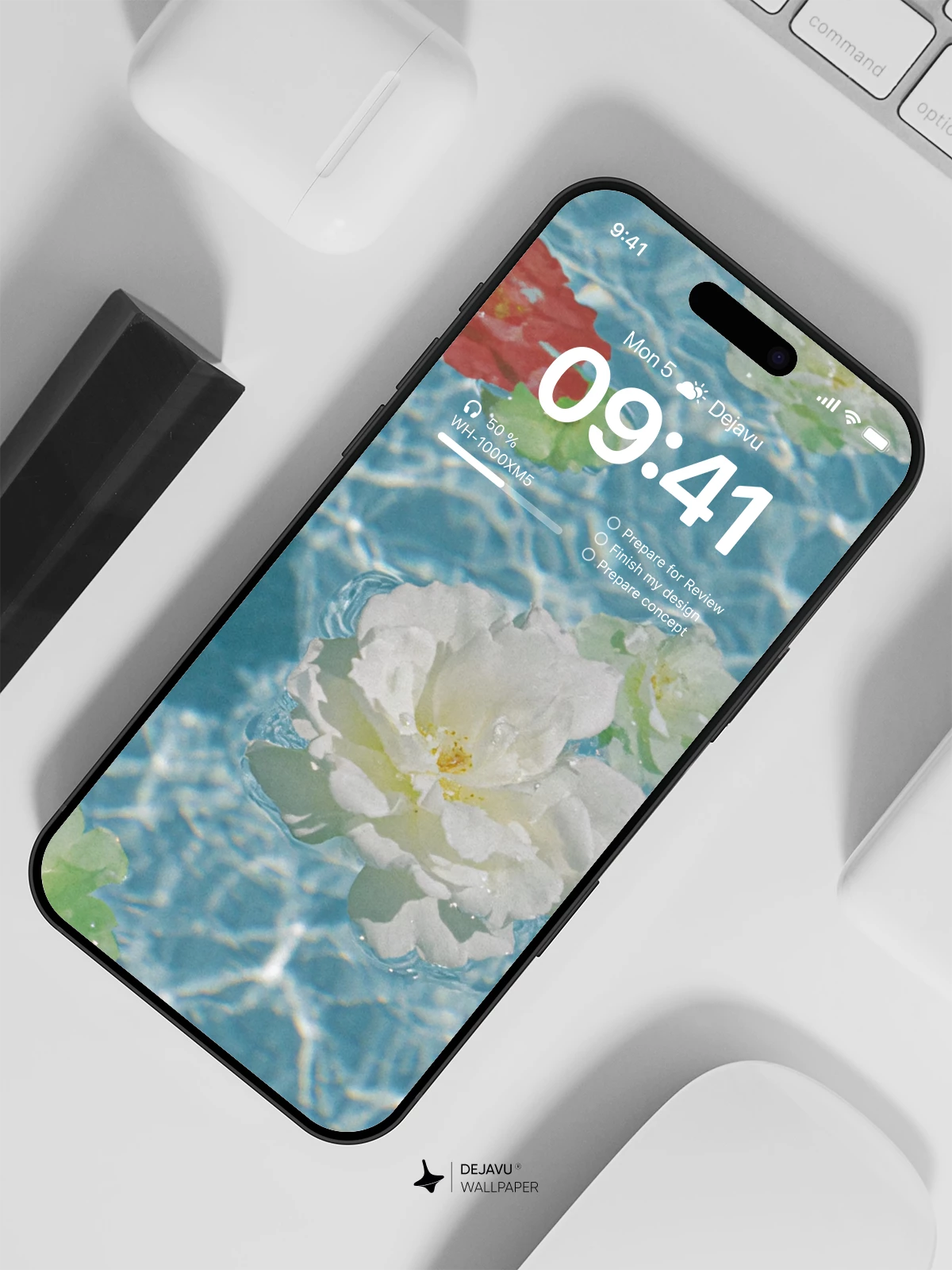 Floating Flowers Wallpaper 4K for iPhone Lock Screen