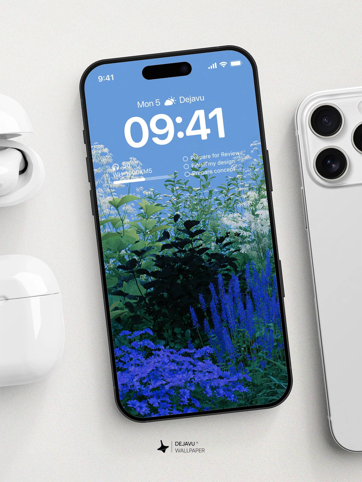 Blue Flowers Wallpaper 4K for Mobile Background