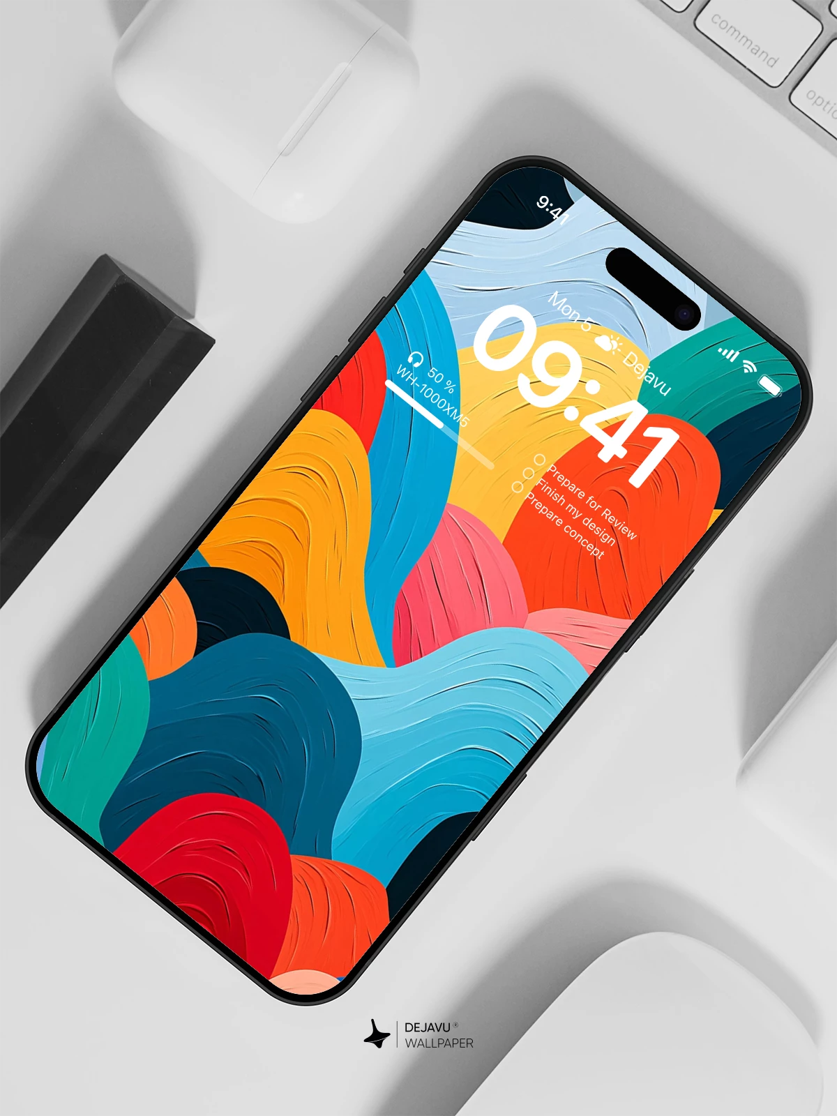Colorful Wave Abstract Wallpaper 4K for Mobile Background
