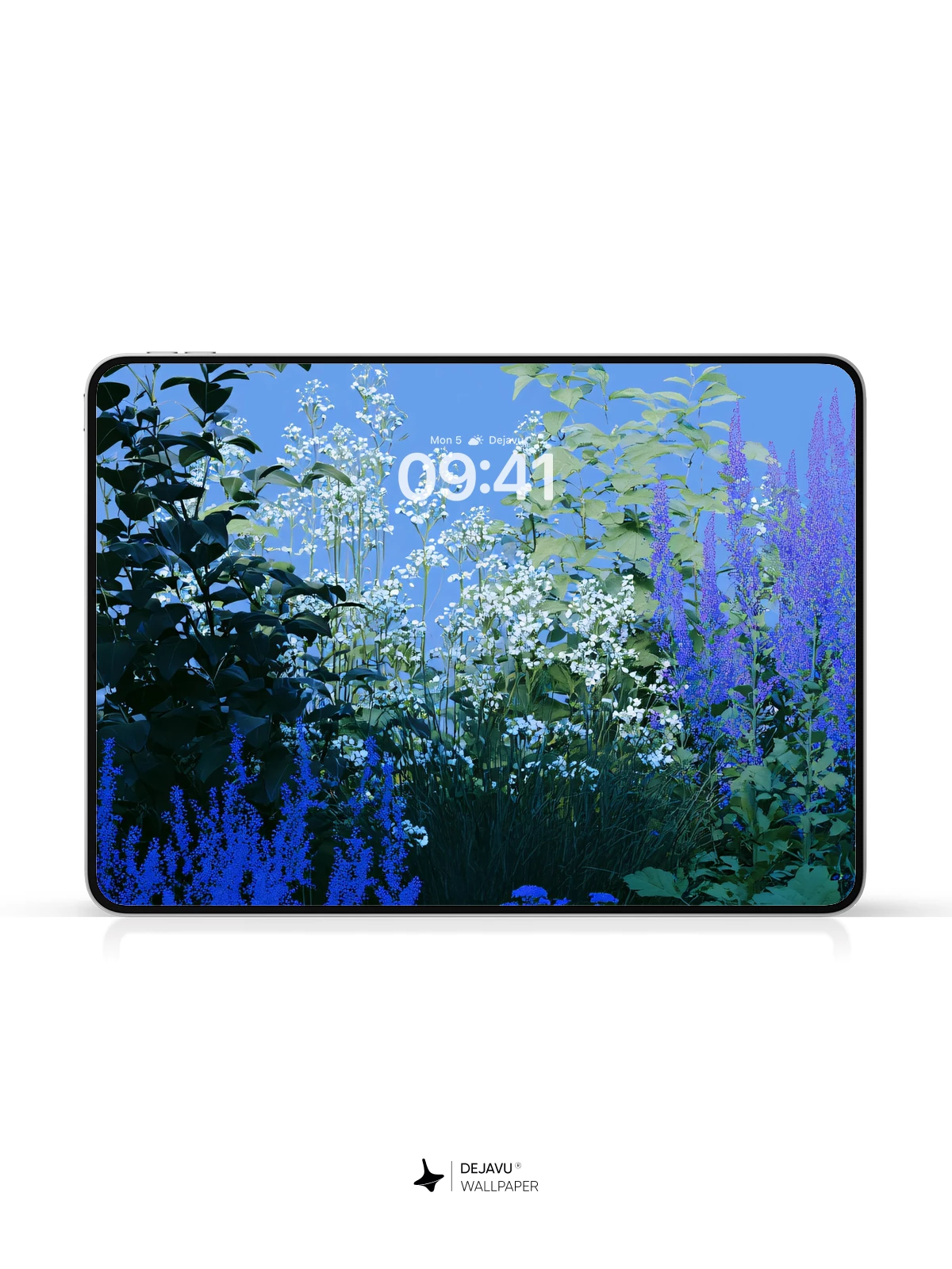 Blue Flower Garden Wallpaper 4K for iPhone Lock Screen