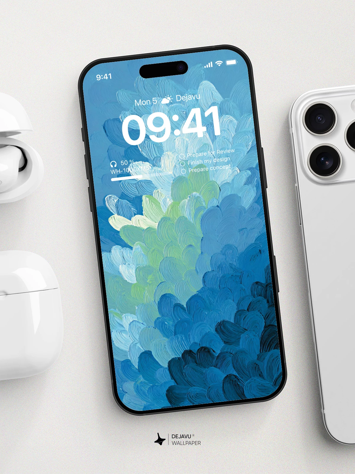 Blue Abstract Wallpaper 4K for iPhone Lock Screen
