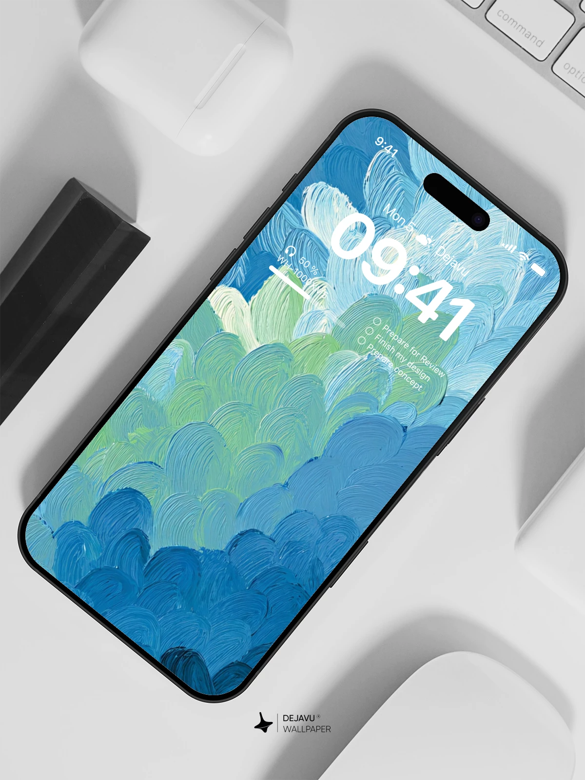 Blue Abstract Wallpaper 4K for iPhone Lock Screen