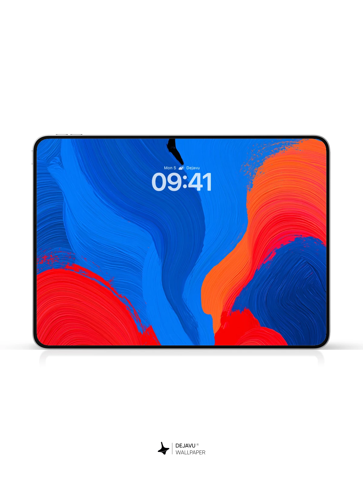 Blue Red Abstract Wallpaper 4K for iPhone Lock Screen