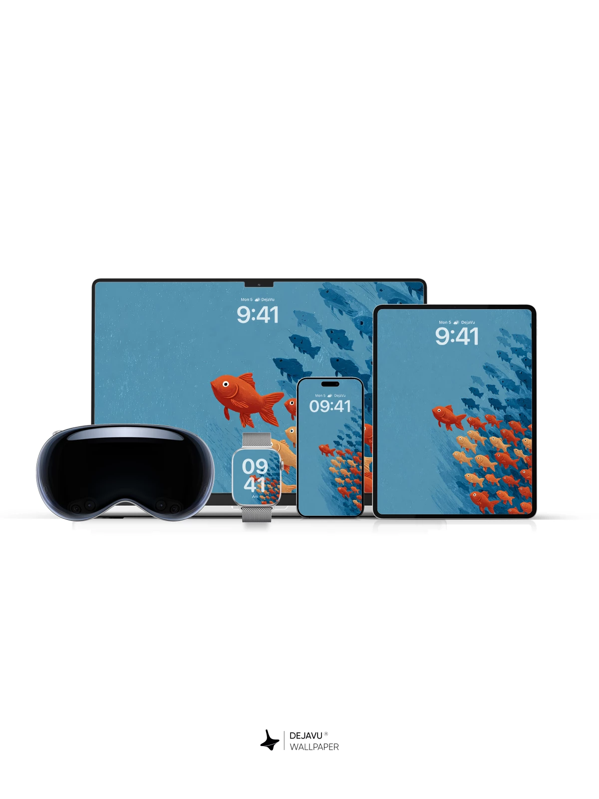Goldfish School Wallpaper 4K for Mobile Background