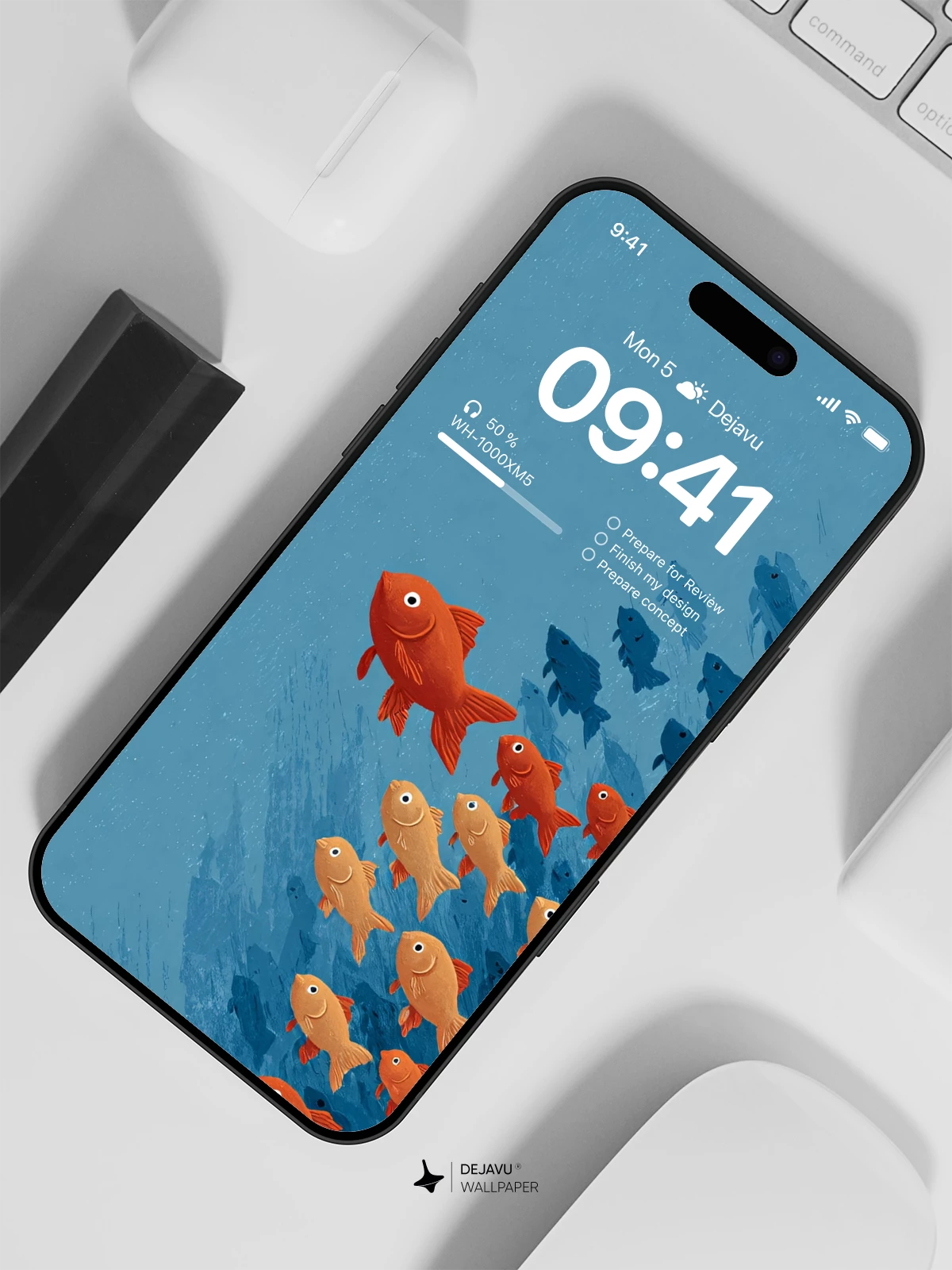 Goldfish School Wallpaper 4K for Mobile Background