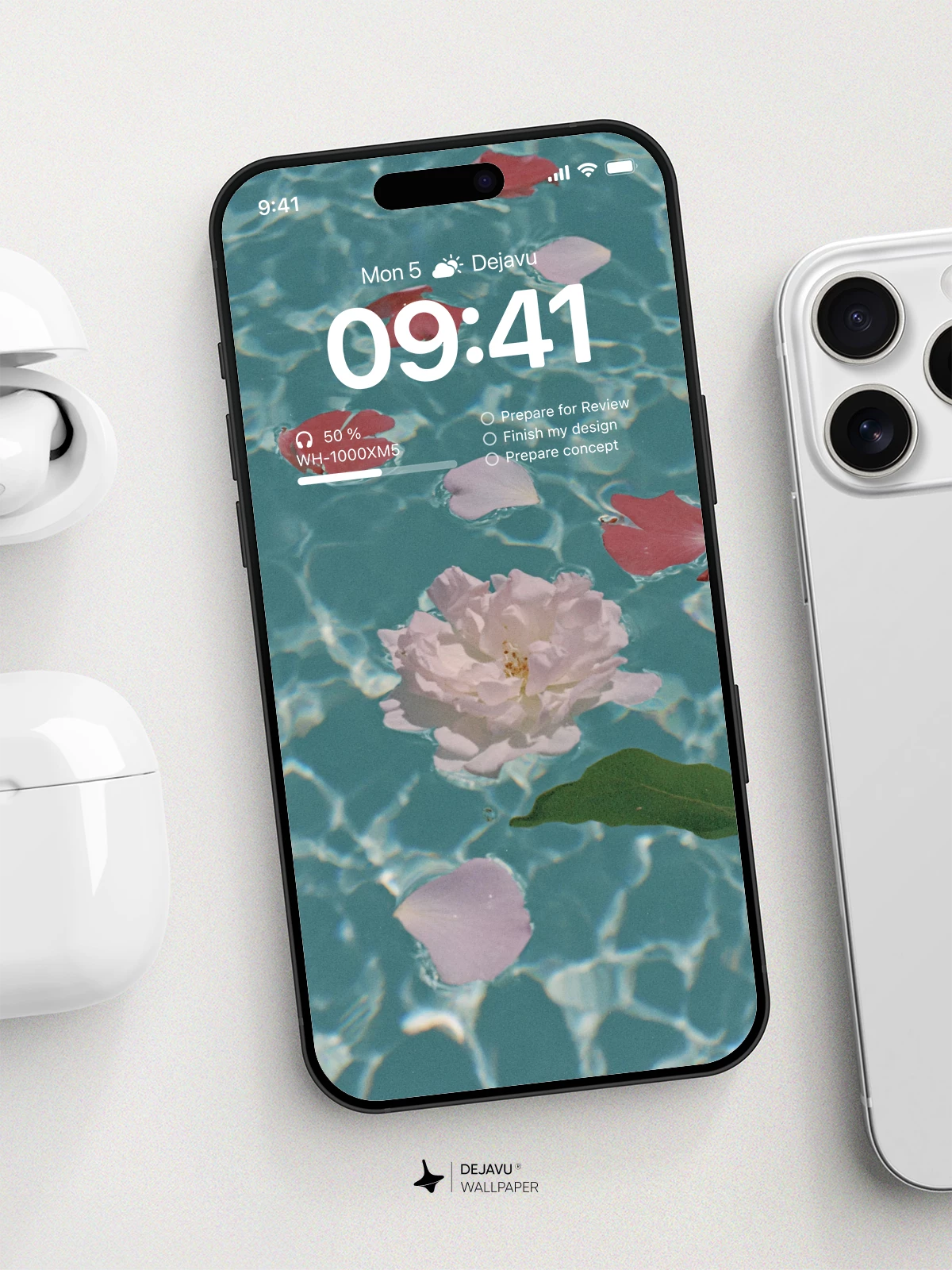 Flower Petals in Water Wallpaper 4K for Mobile Background
