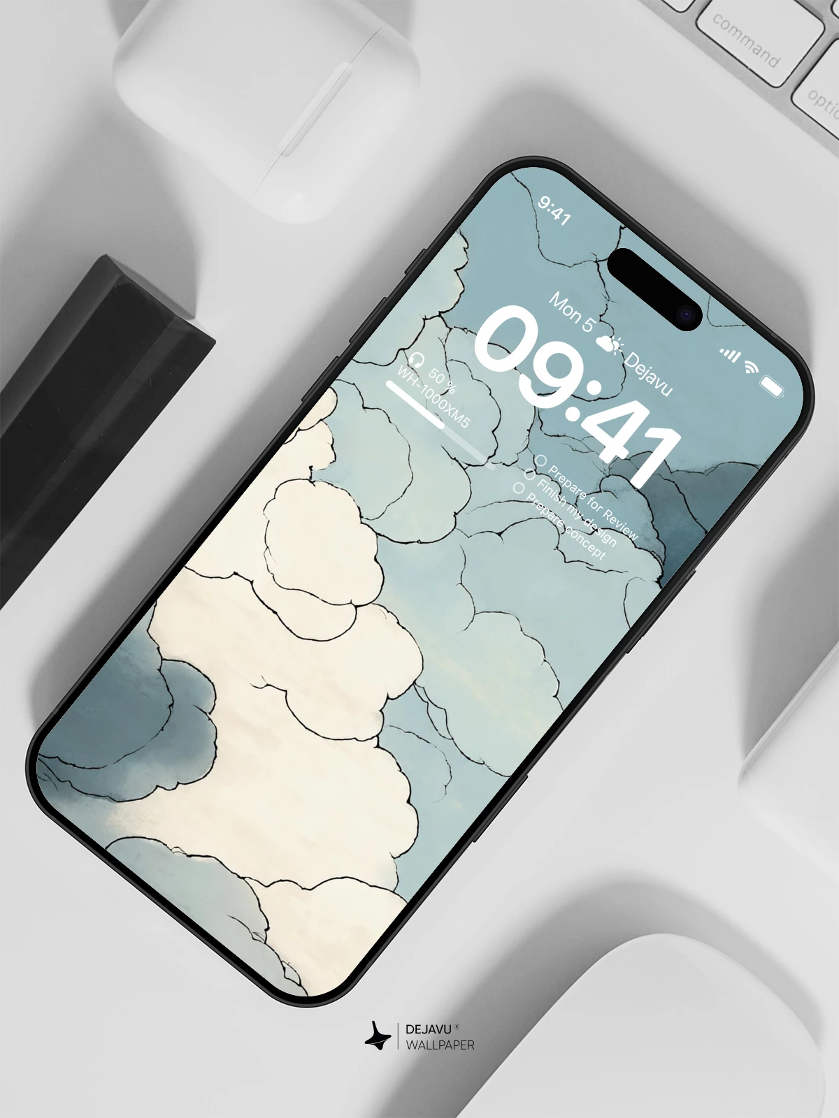 Blue Clouds Wallpaper 4K for iPhone Lock Screen