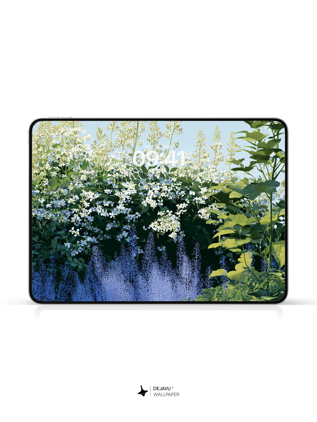 Blue Flower Garden Wallpaper 4K for iPhone Lock Screen