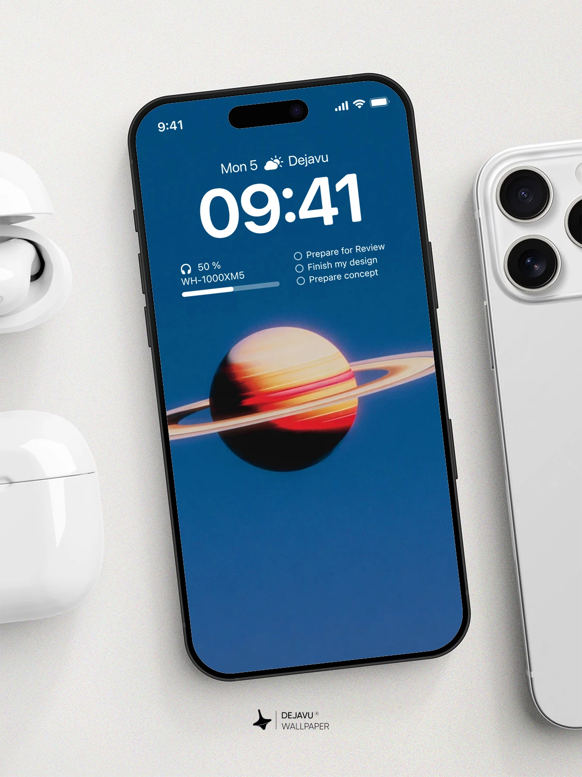 土星壁纸 4K 适用于 iPhone 锁屏