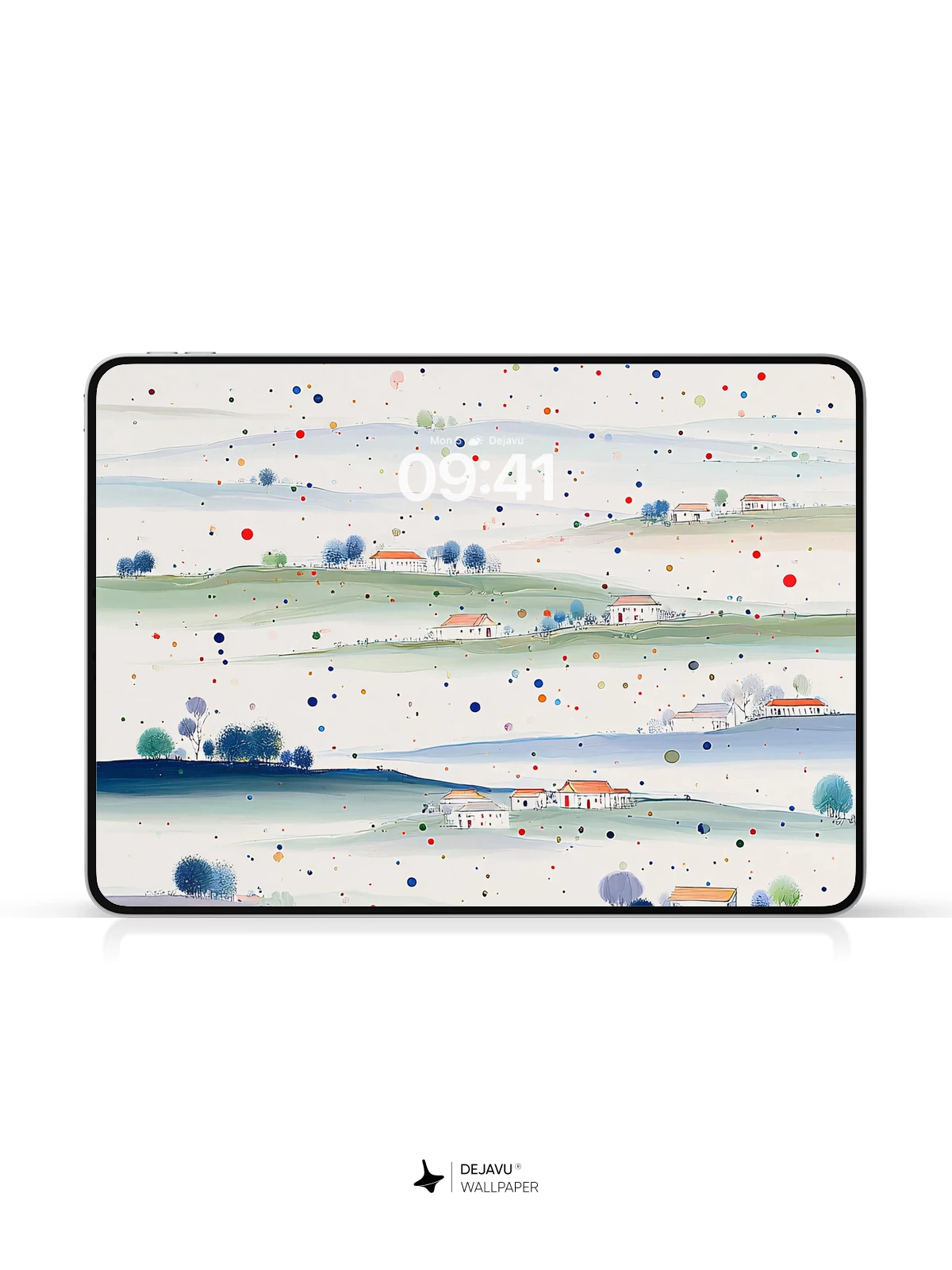 Colorful Dot Landscape Wallpaper 4K for iPhone Lock Screen