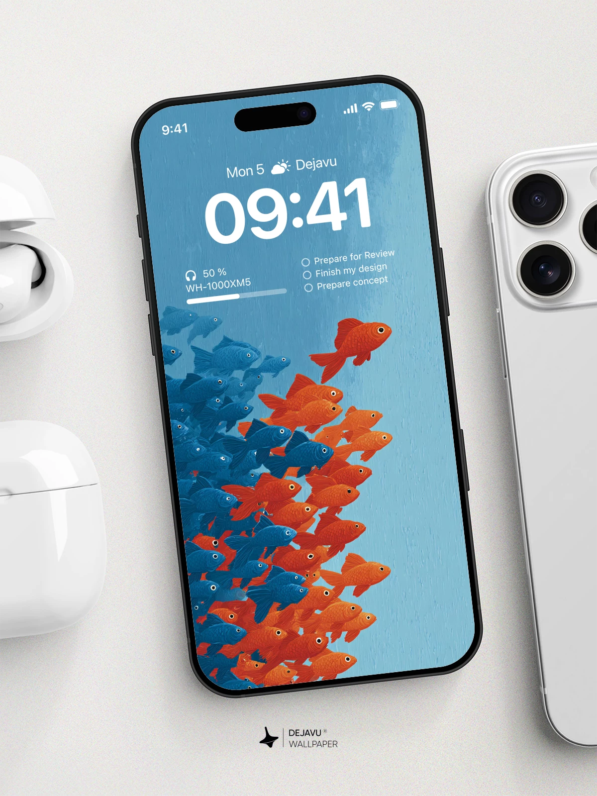 Goldfish School Wallpaper 4K for iPhone Lock Screen