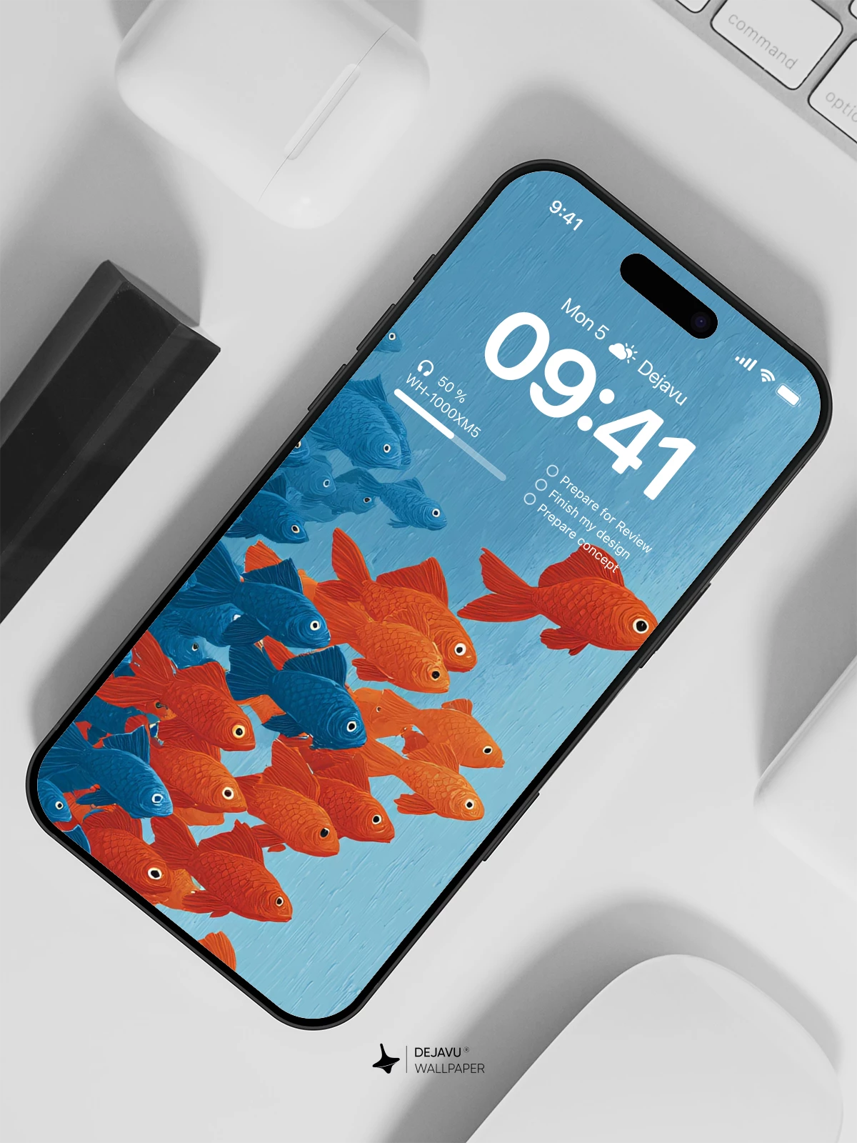 Goldfish School Wallpaper 4K for iPhone Lock Screen