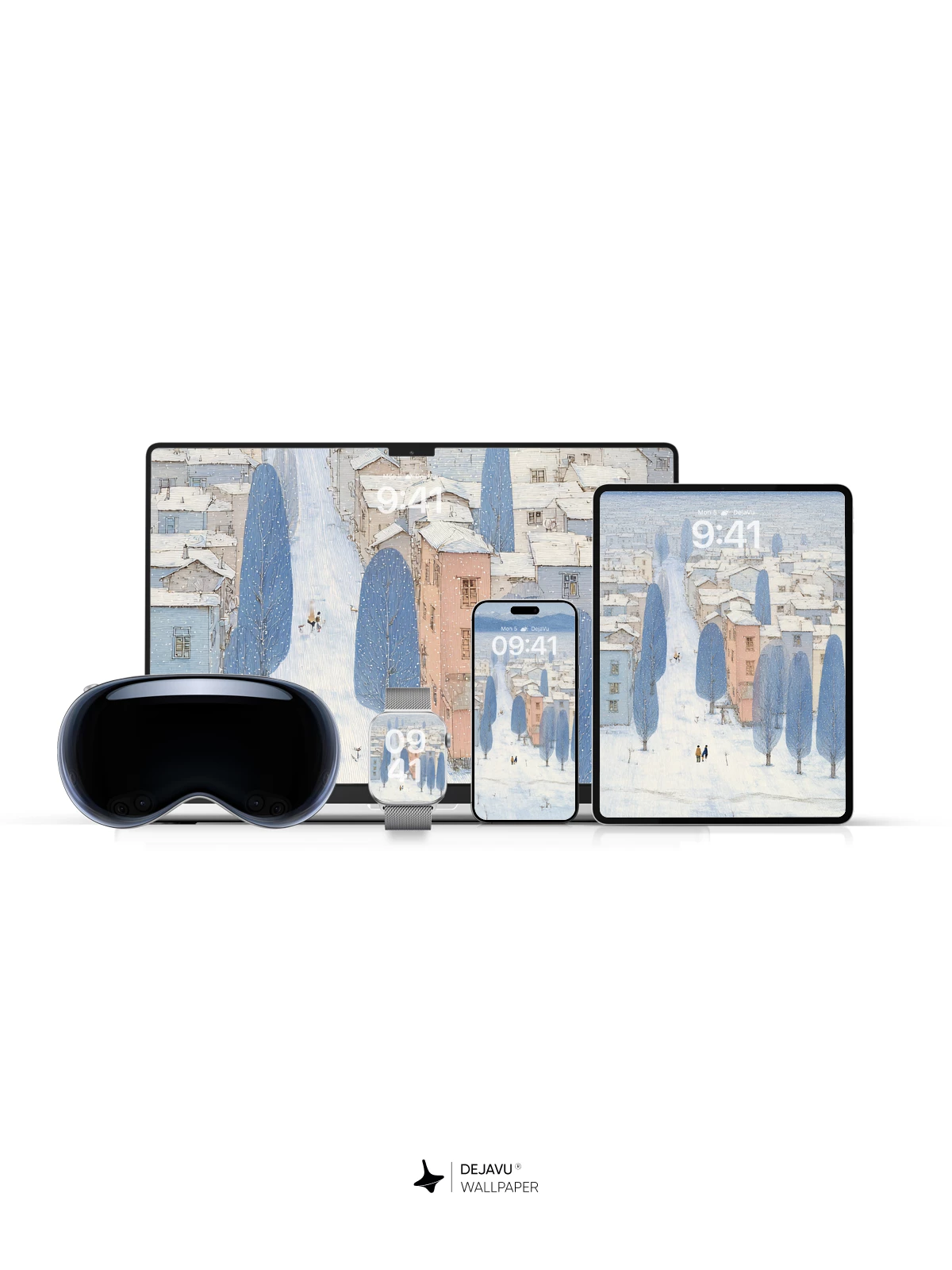 Snowy Cityscape Wallpaper 4K for iPhone Lock Screen