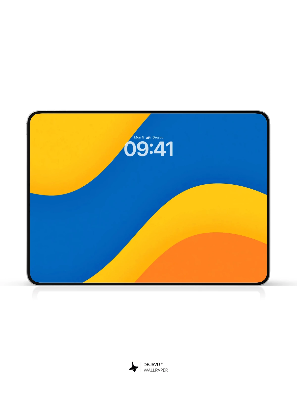Yellow Blue Orange Waves Wallpaper 4K for iPhone Lock Screen