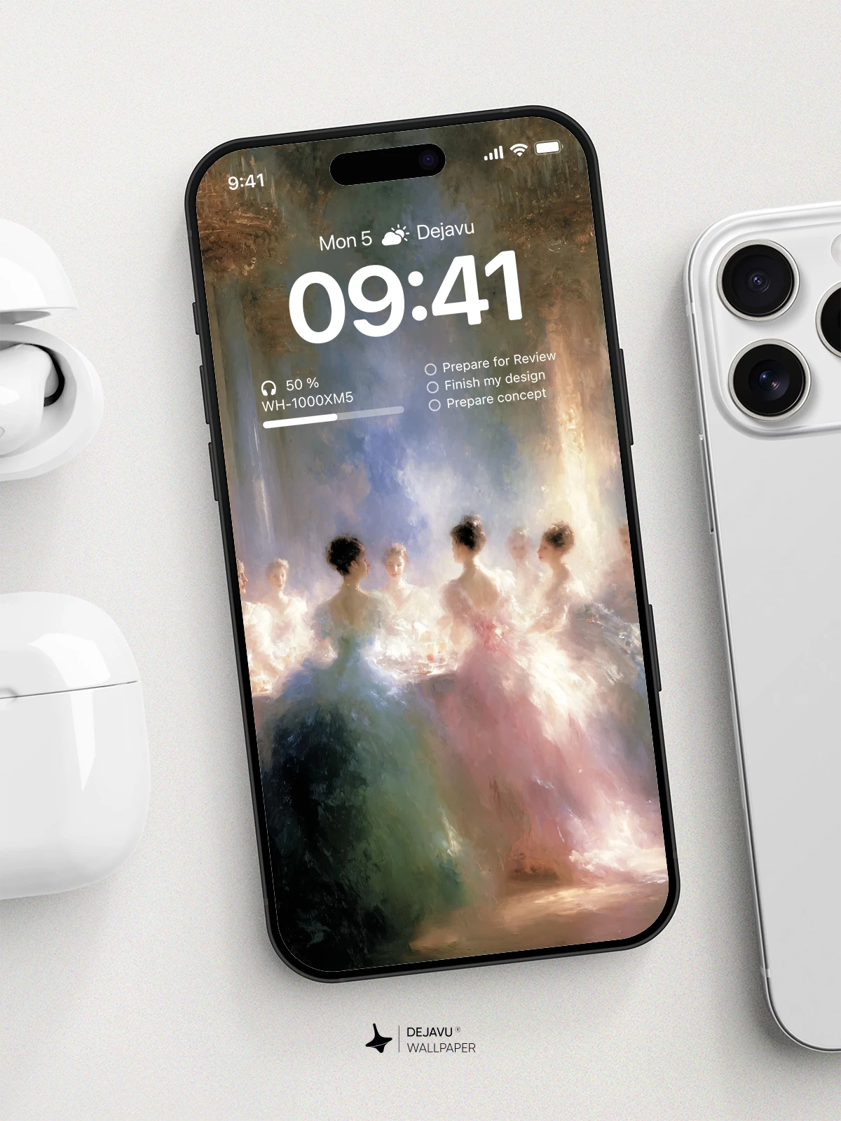 Victorian Ballroom Women Wallpaper 4K for iPhone Lock Screen