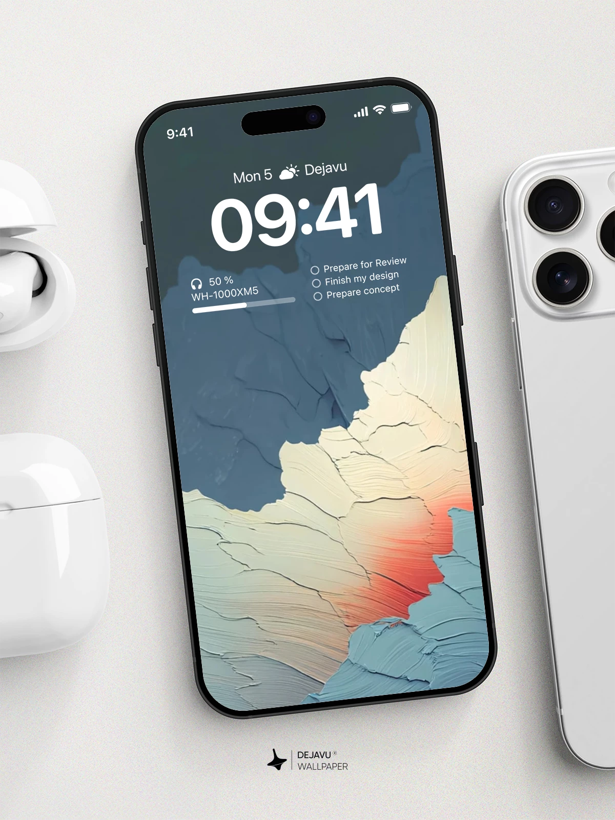 抽象山景壁纸 4K 适用于 iPhone 锁屏