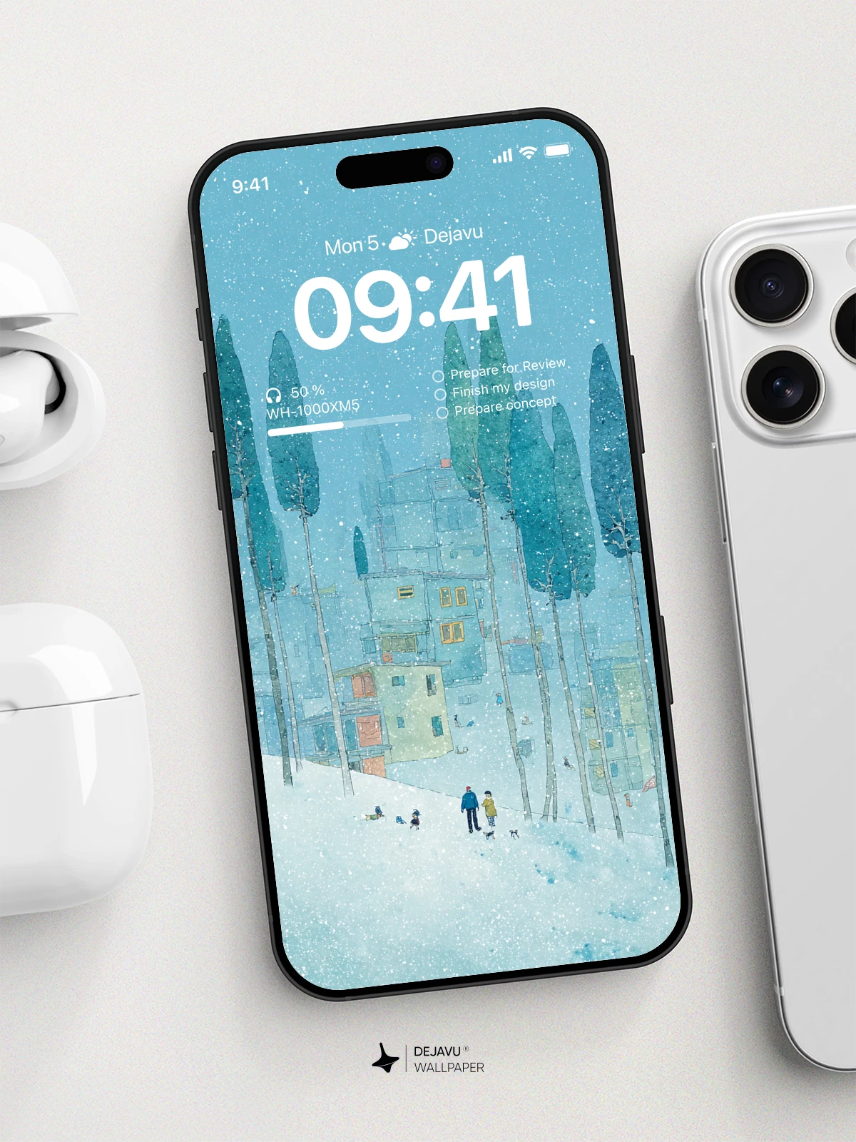 Winter Snow Scene Wallpaper 4K for iPhone Lock Screen