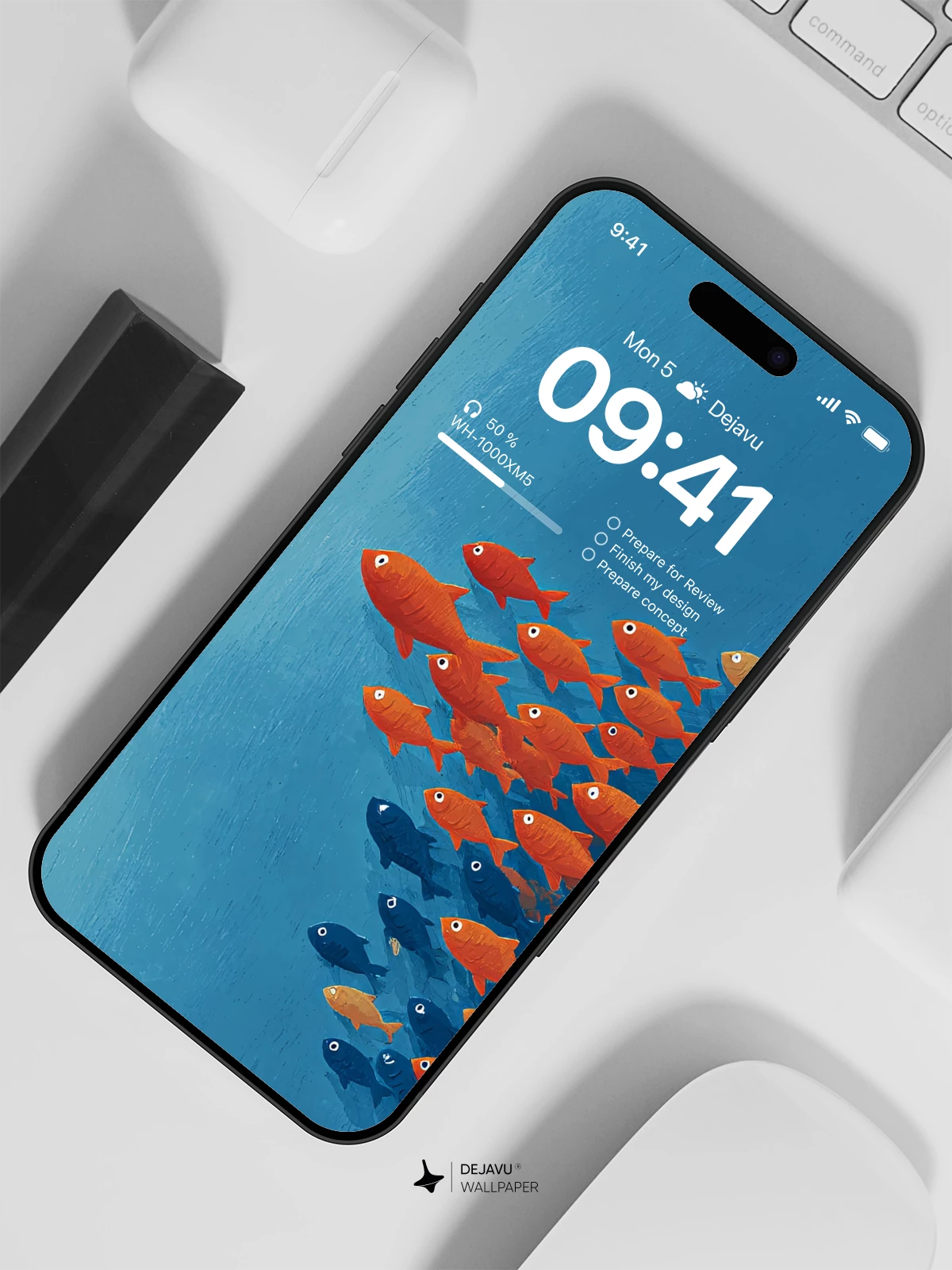 Fish School Wallpaper 4K for Mobile Background