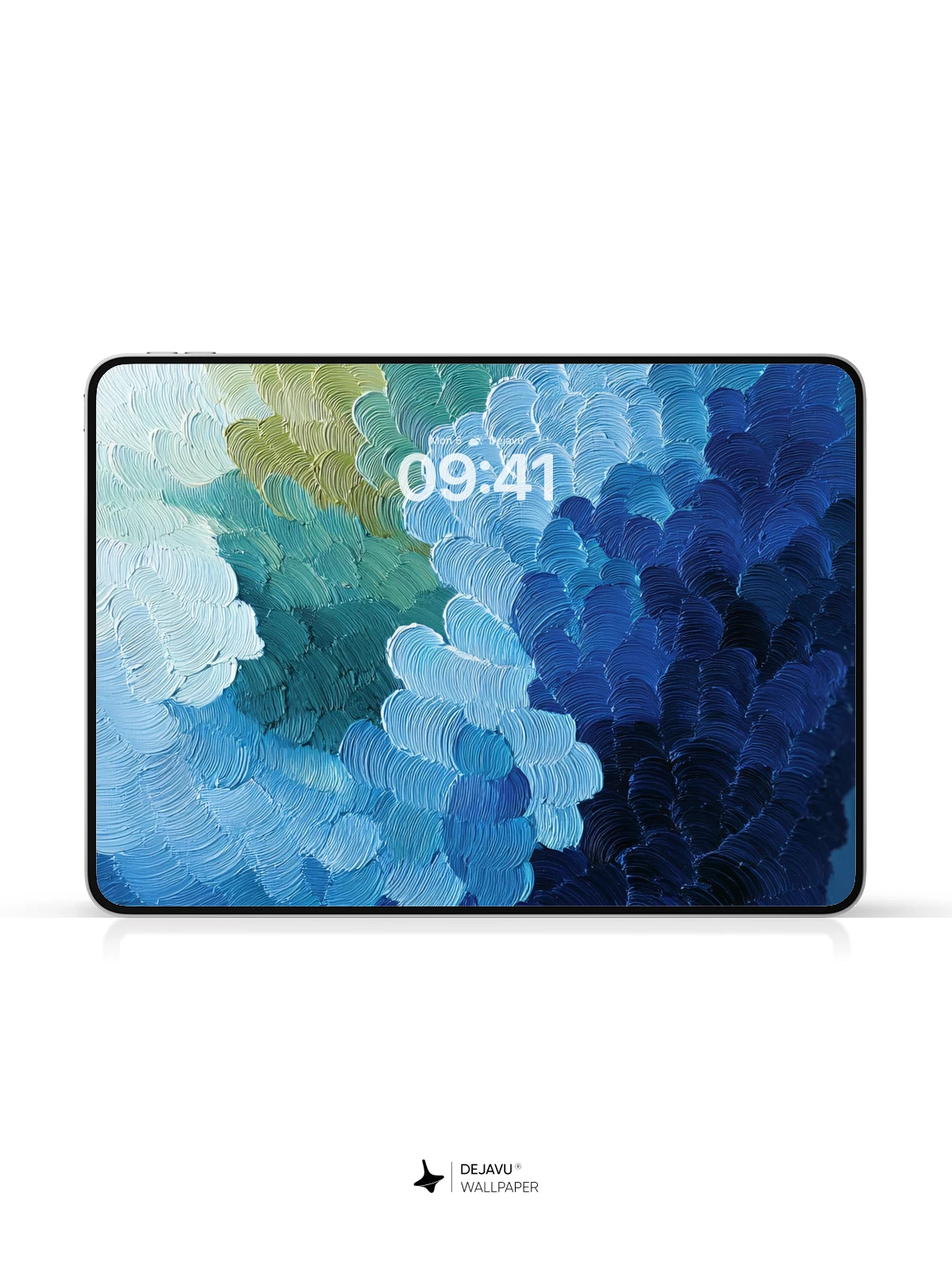 Blue Abstract Waves Wallpaper 4K for iPhone Lock Screen