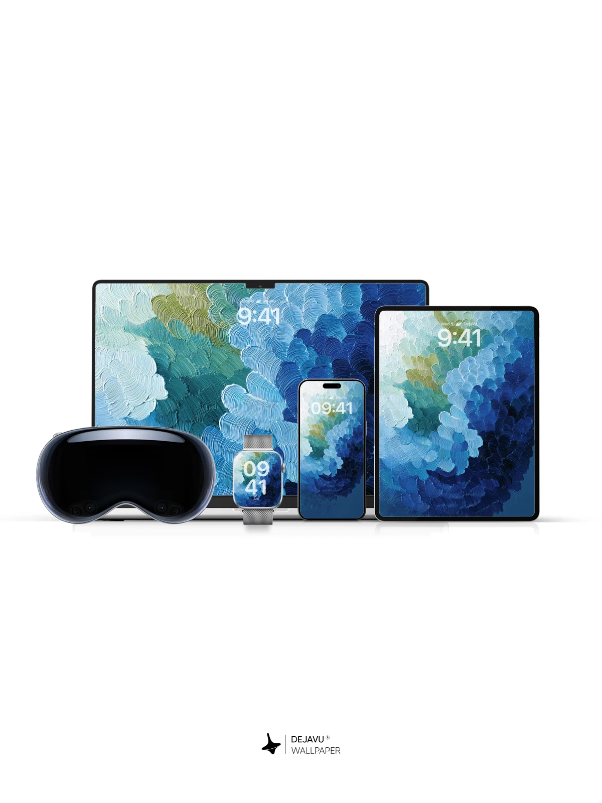 Blue Abstract Waves Wallpaper 4K for iPhone Lock Screen