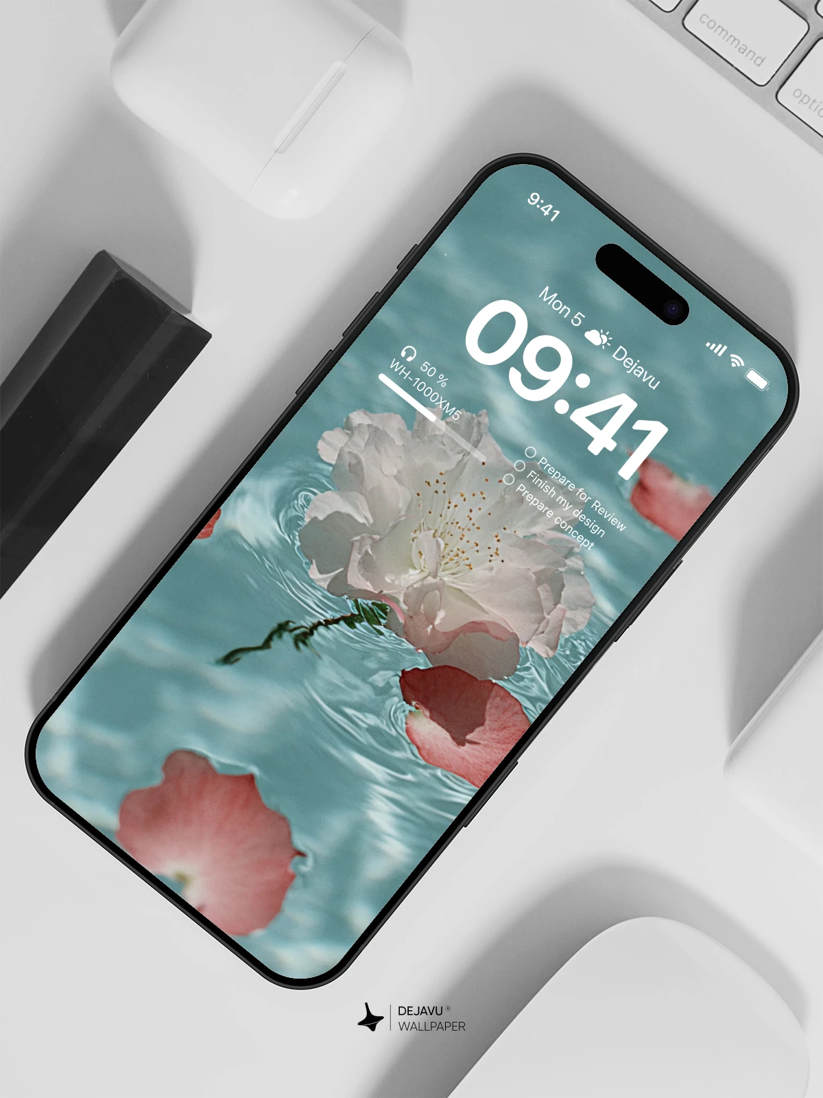 Floating Flower Petals Wallpaper 4K for iPhone Lock Screen