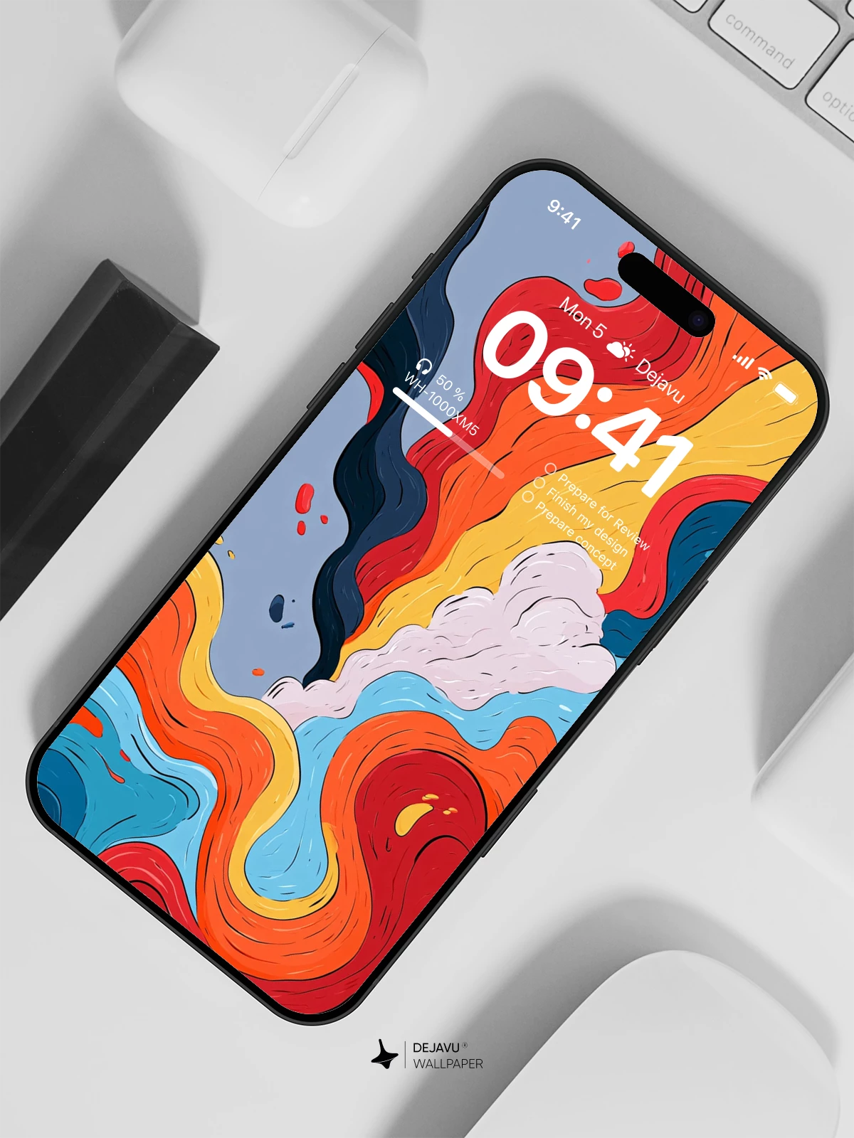 Abstract Wave Wallpaper 4K for iPhone Lock Screen