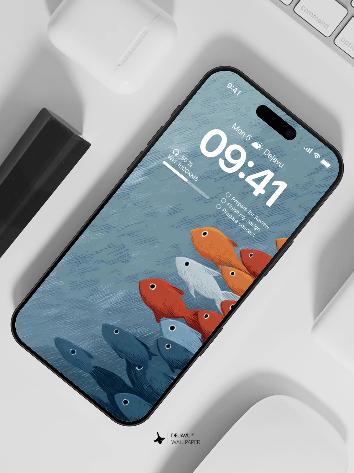 Colorful Fish School Wallpaper 4K for Mobile Background