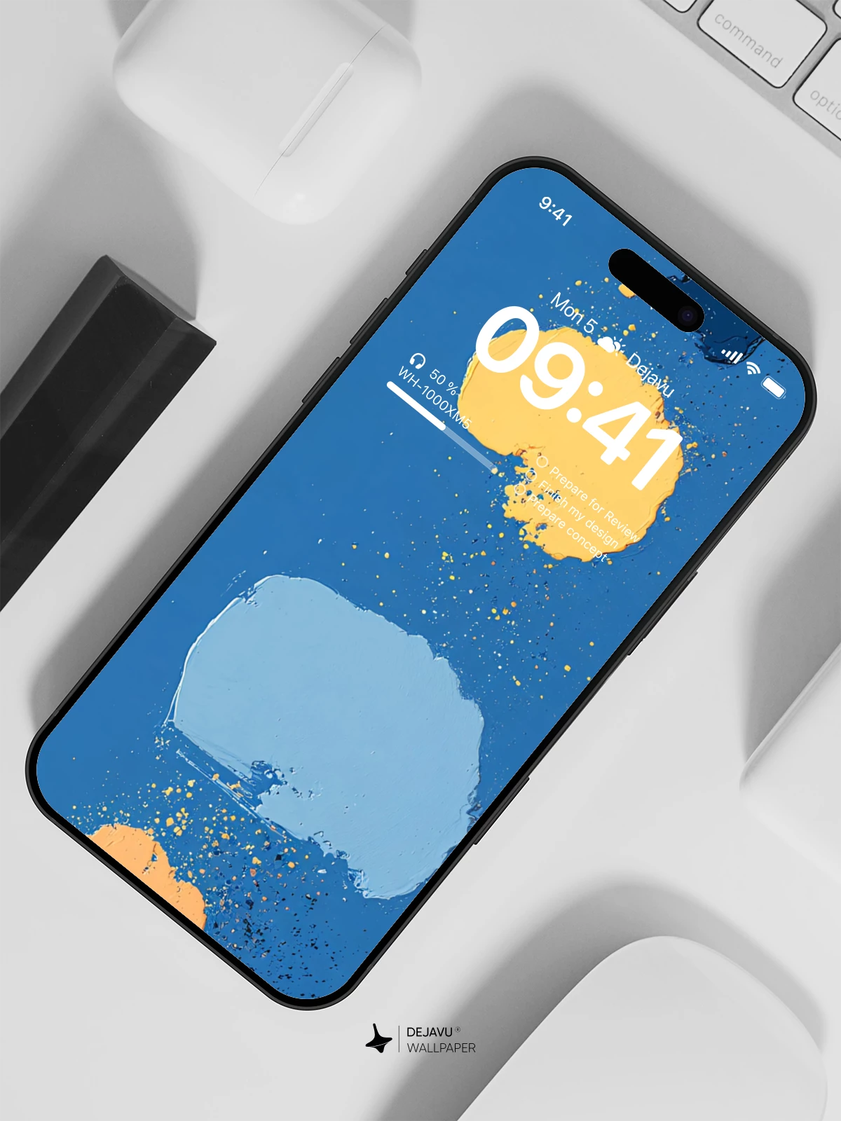 Abstract Blue Splash Wallpaper 4K for iPhone Lock Screen