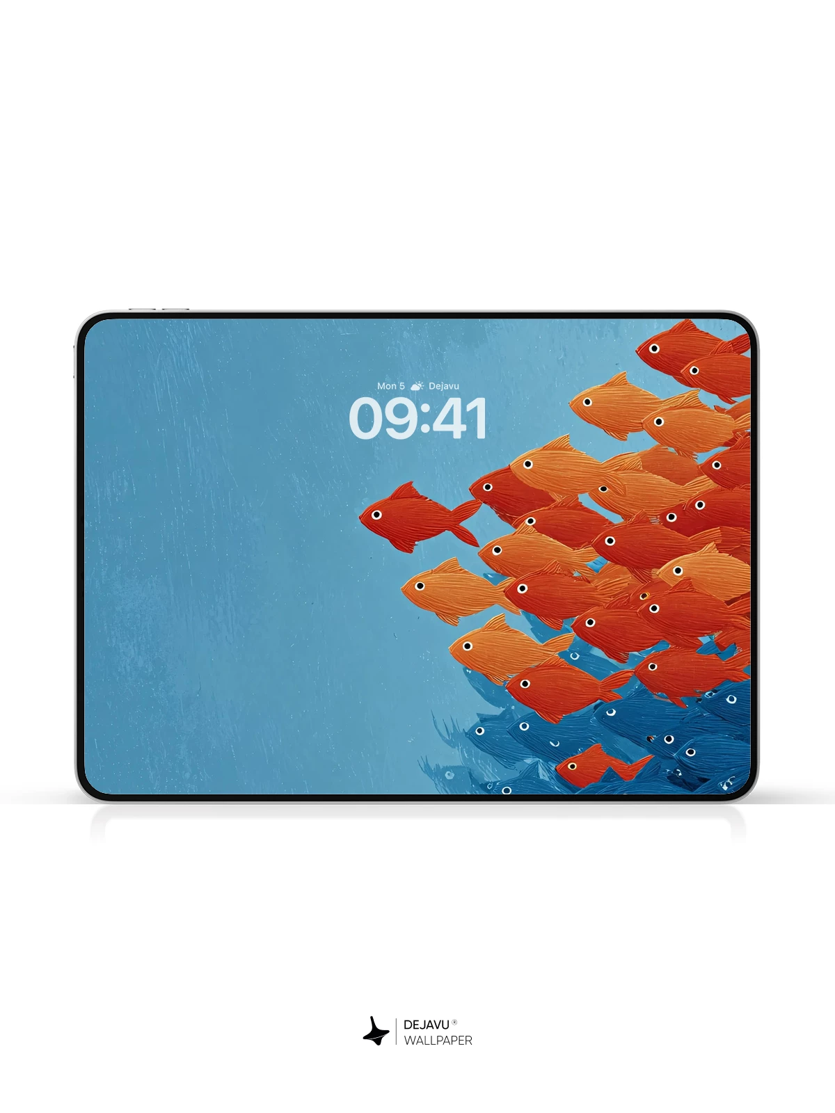 Red and Blue Fish Group Wallpaper 4K for iPhone Lock Screen