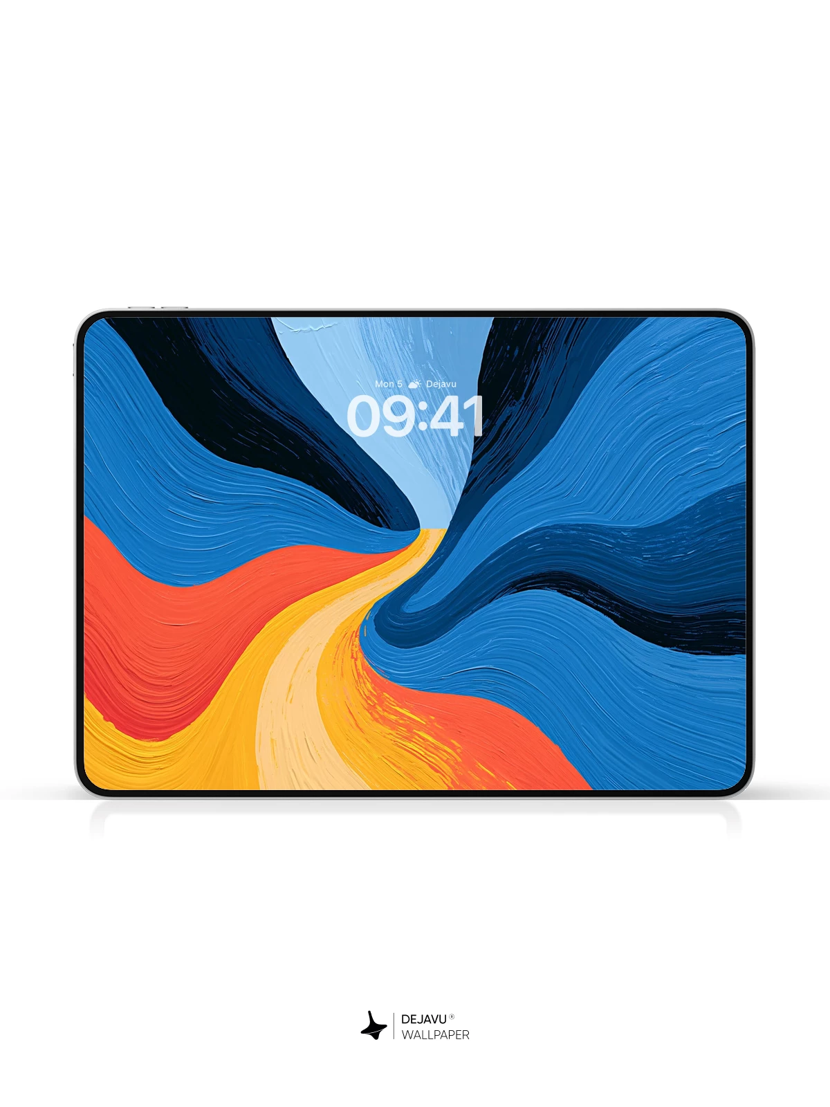 Abstract Blue and Orange Waves Wallpaper 4K for iPhone Lock Screen