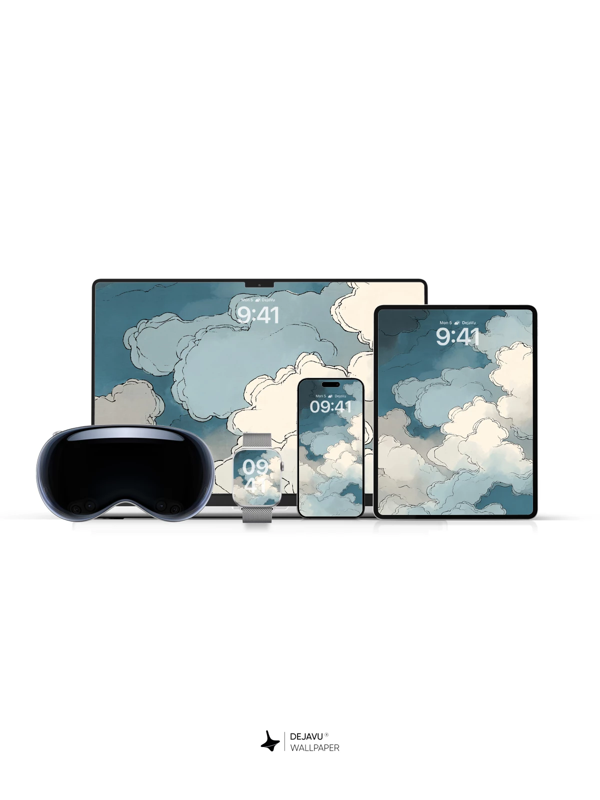 Blue Sky Clouds Wallpaper 4K for Mobile Background