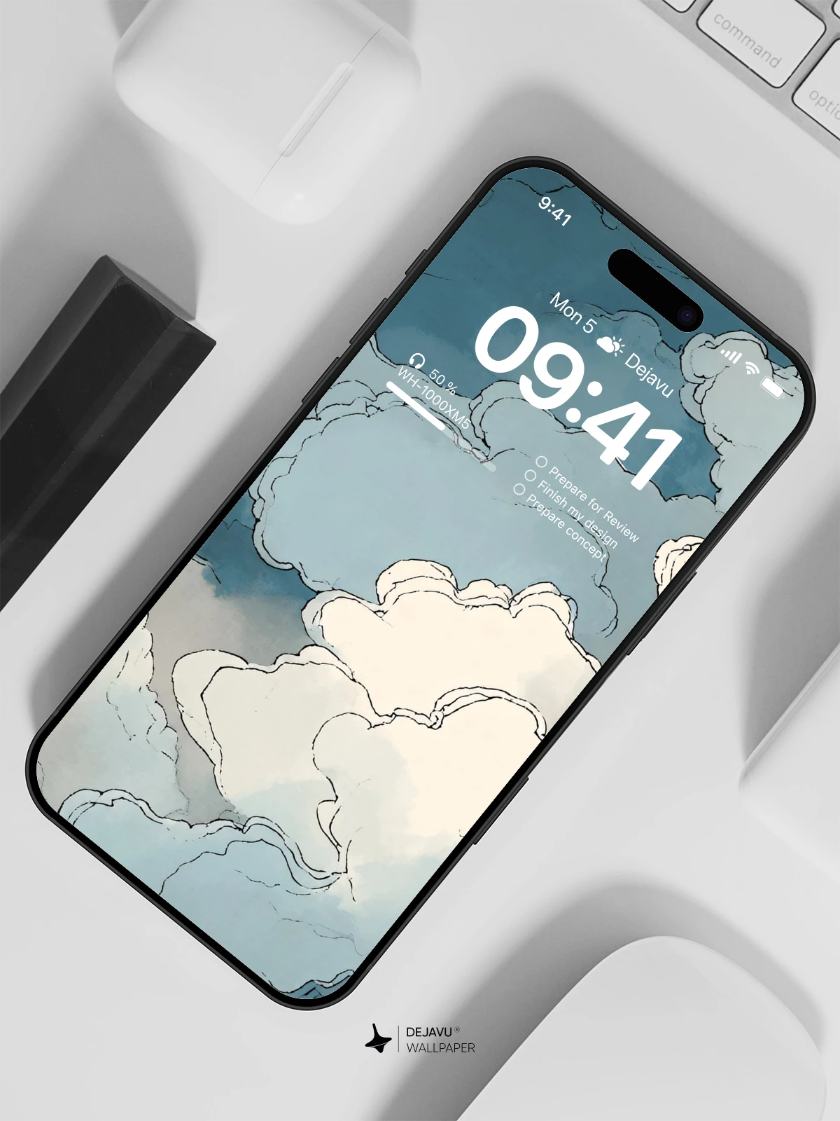 Blue Sky Clouds Wallpaper 4K for Mobile Background