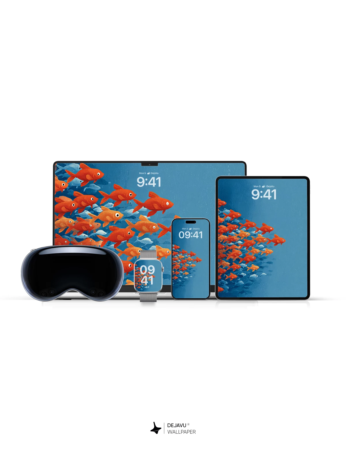 Goldfish School Wallpaper 4K for Mobile Background