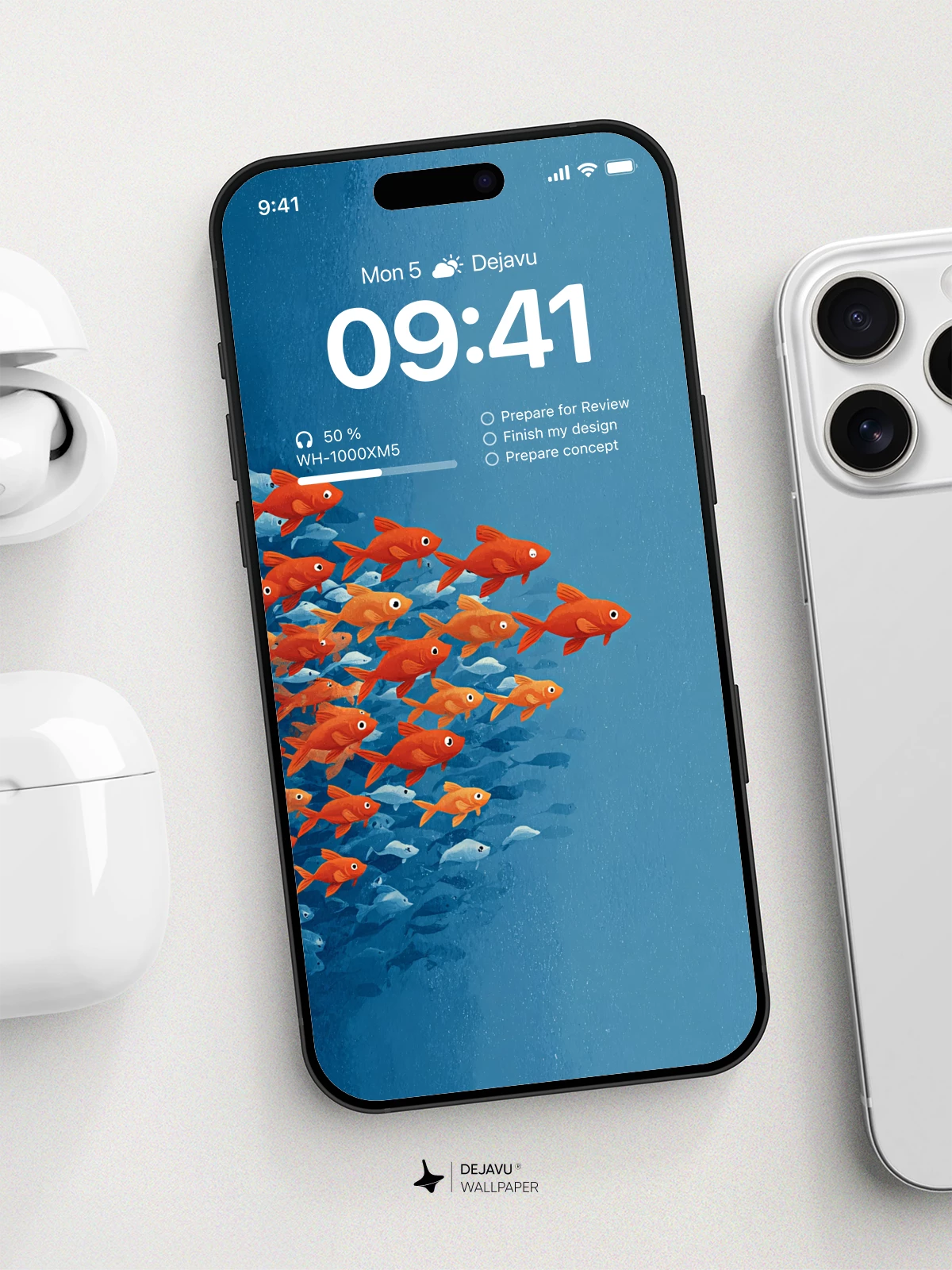 Goldfish School Wallpaper 4K for Mobile Background