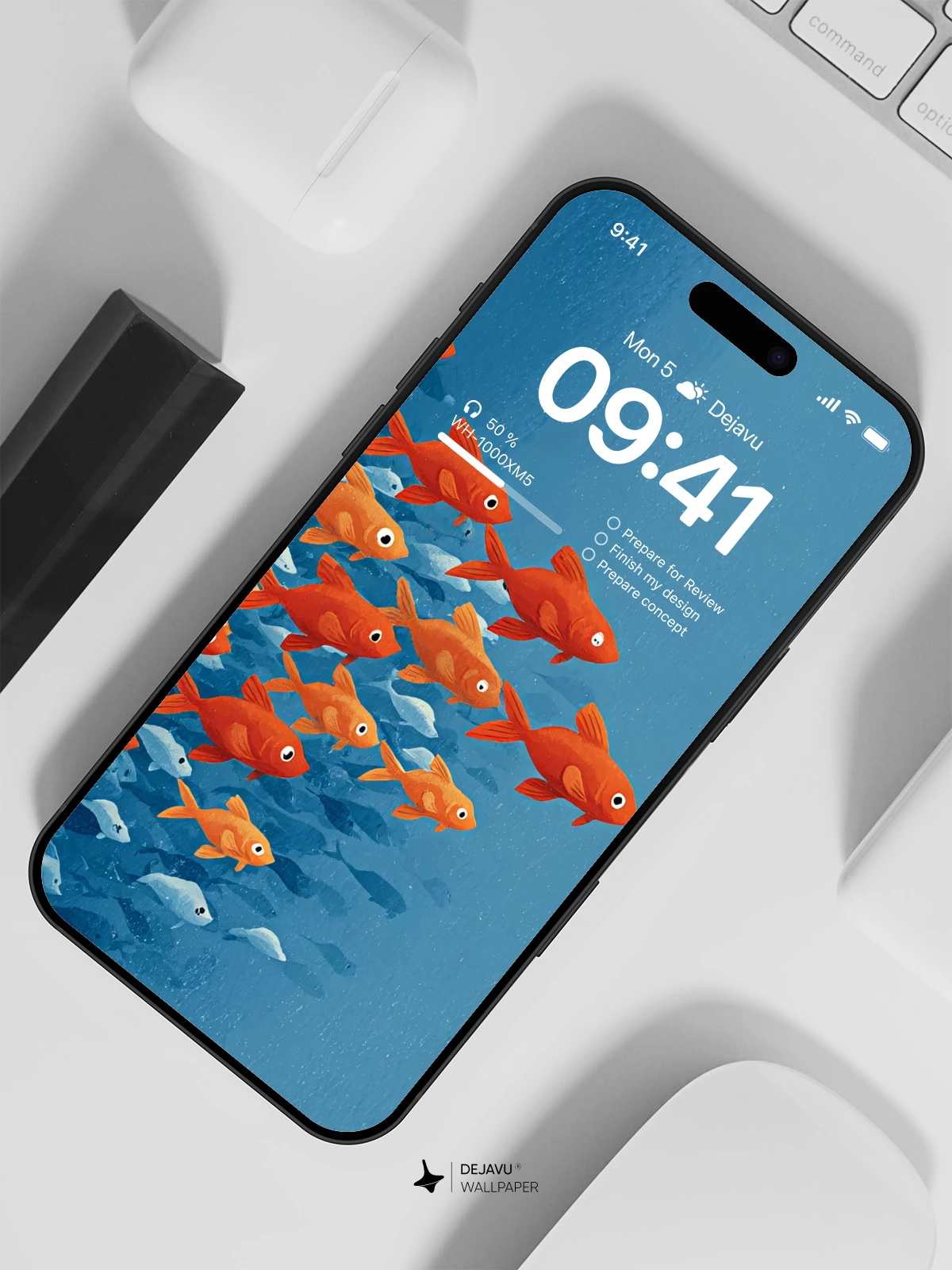 Goldfish School Wallpaper 4K for Mobile Background